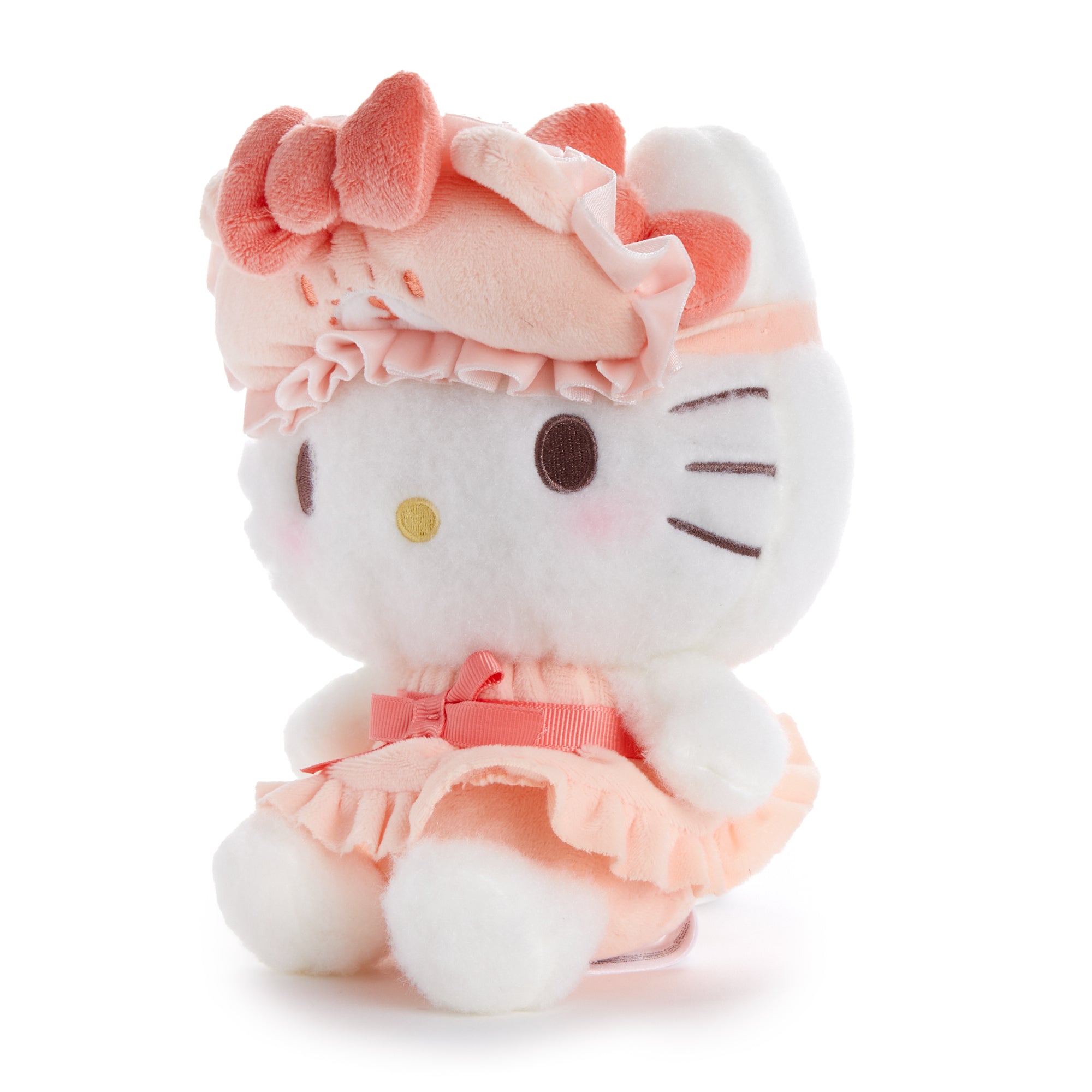 Close-up of Hello Kitty plush bouquet showcasing embroidery details