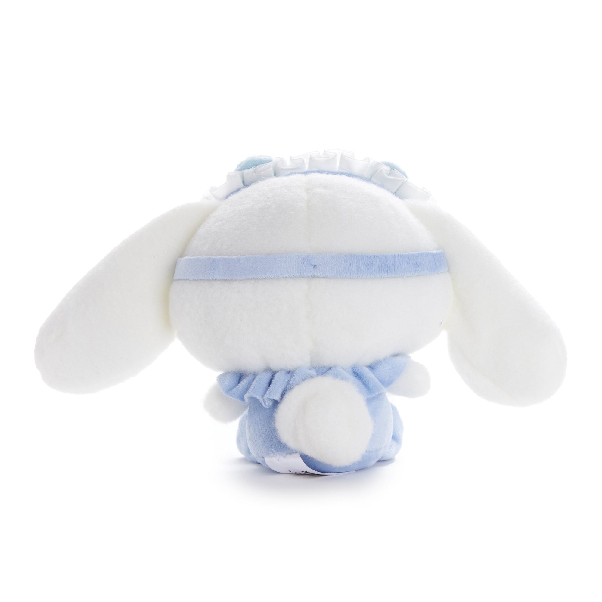 Front view of the giant cinnamoroll plush with its adorable expression and fluffy texture