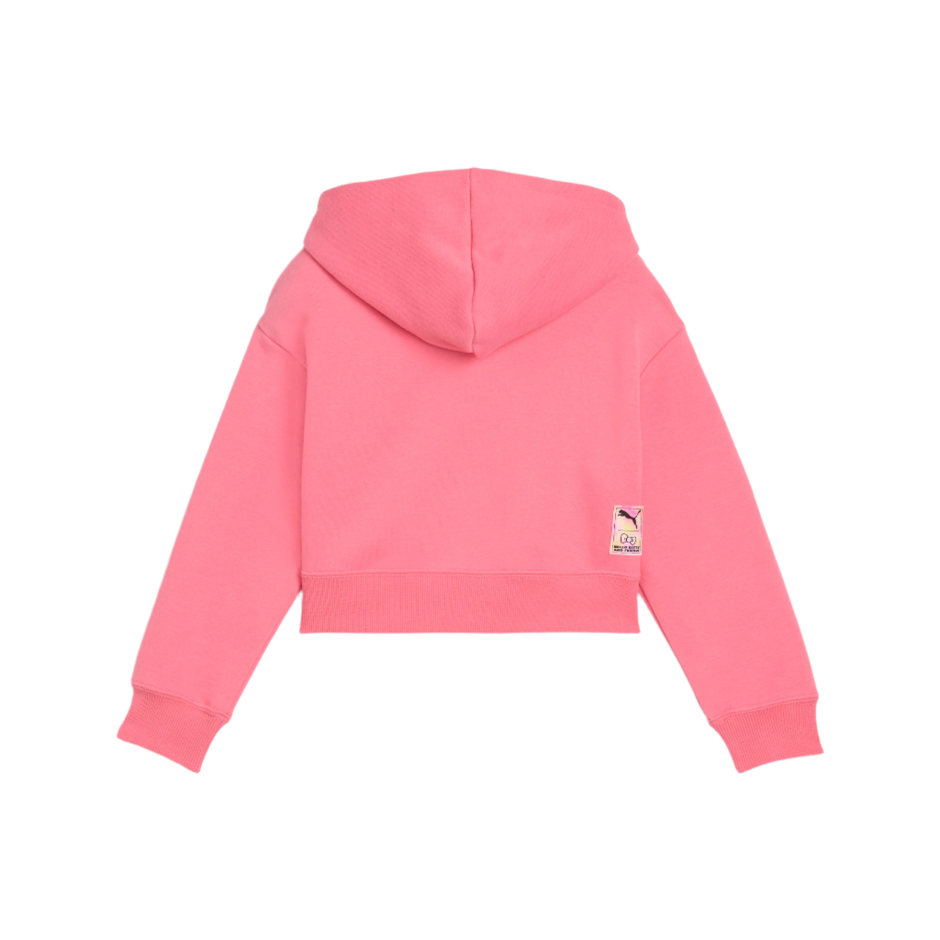 Side angle of a child in a lightweight kids casual hoodie, highlighting split side hem and ribbed cuffs