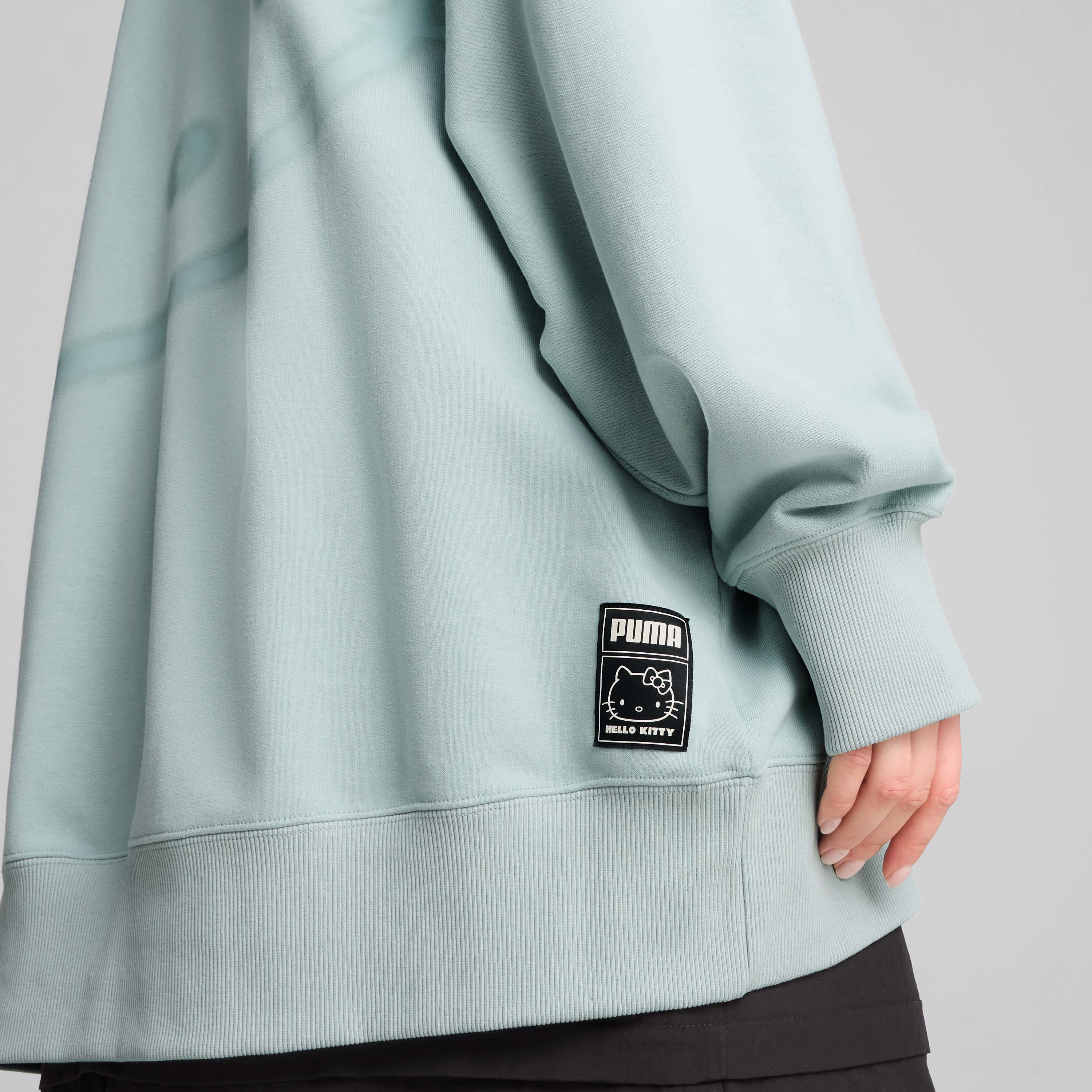 Back view showcasing the Hello Kitty artwork on the hoodie.