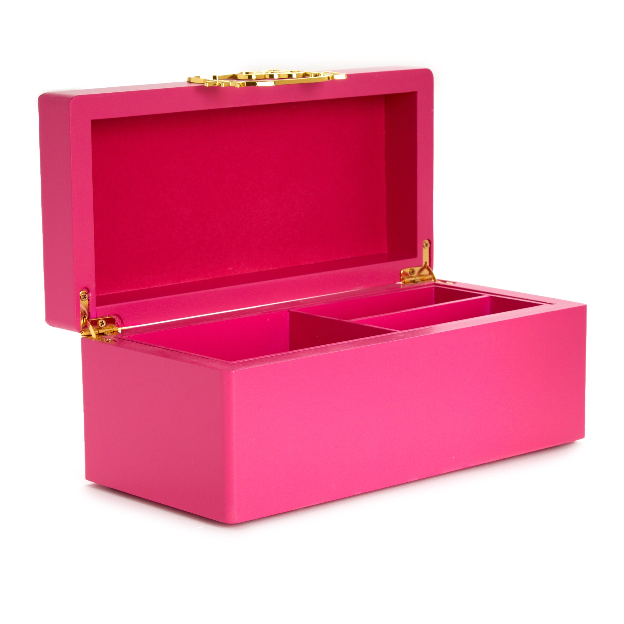 Top view of Hello Kitty jewelry drawer organizer showing divided compartments
