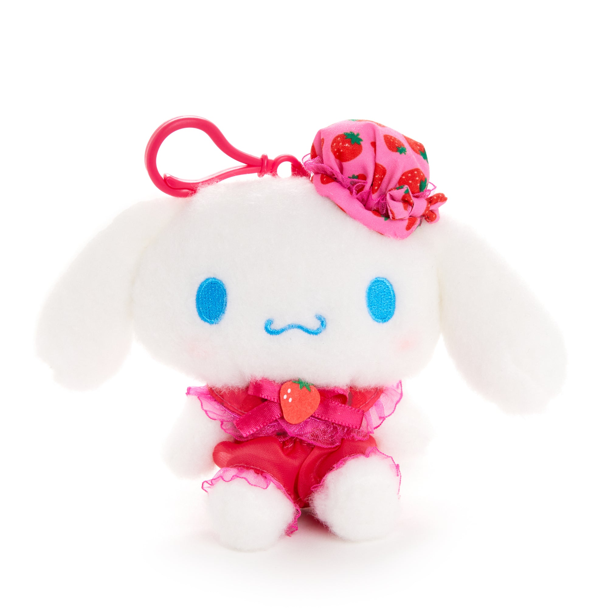 Cinnamoroll plush clip styled on a cinnamoroll backpack for everyday use