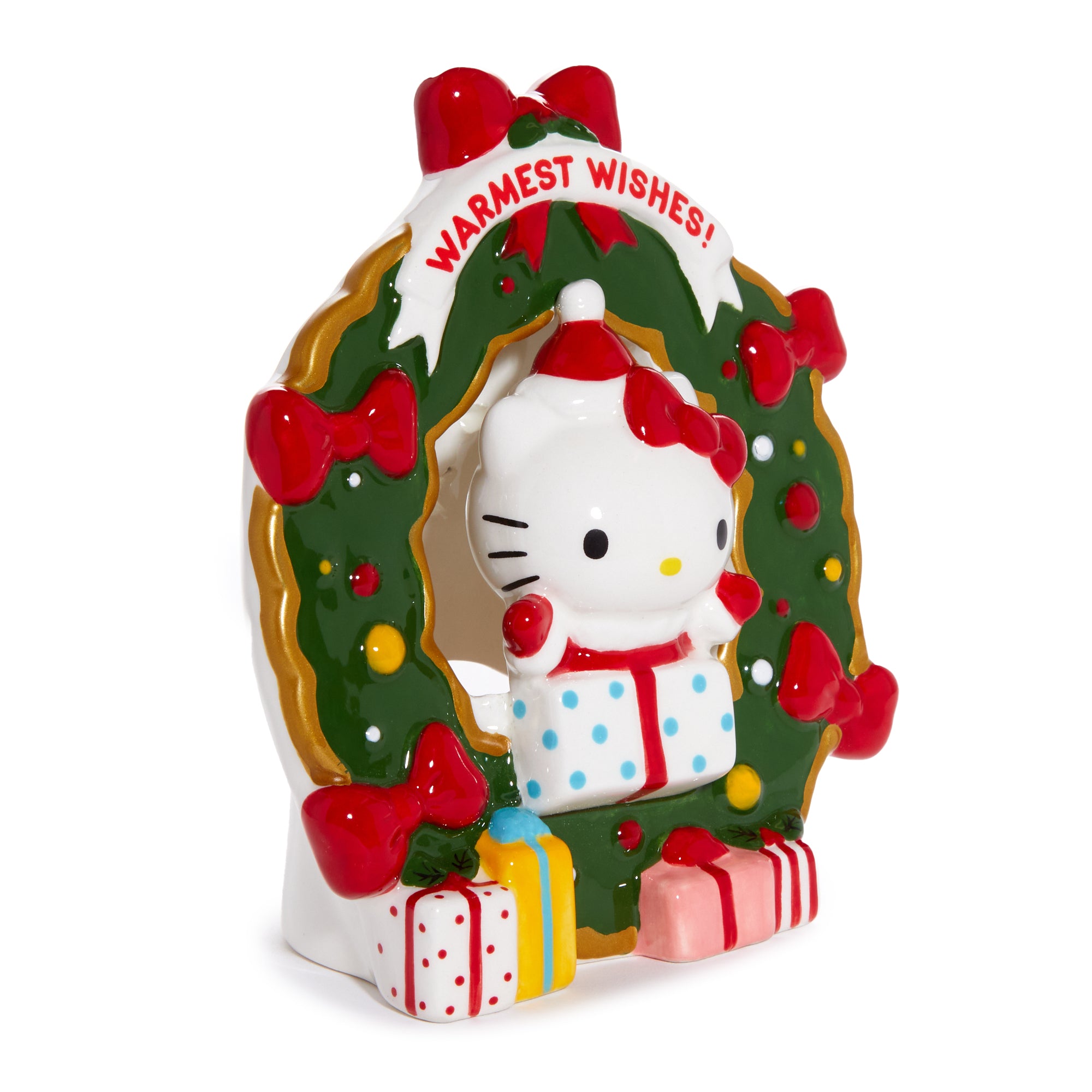 Hello Kitty decor glowing with a flameless tealight inside