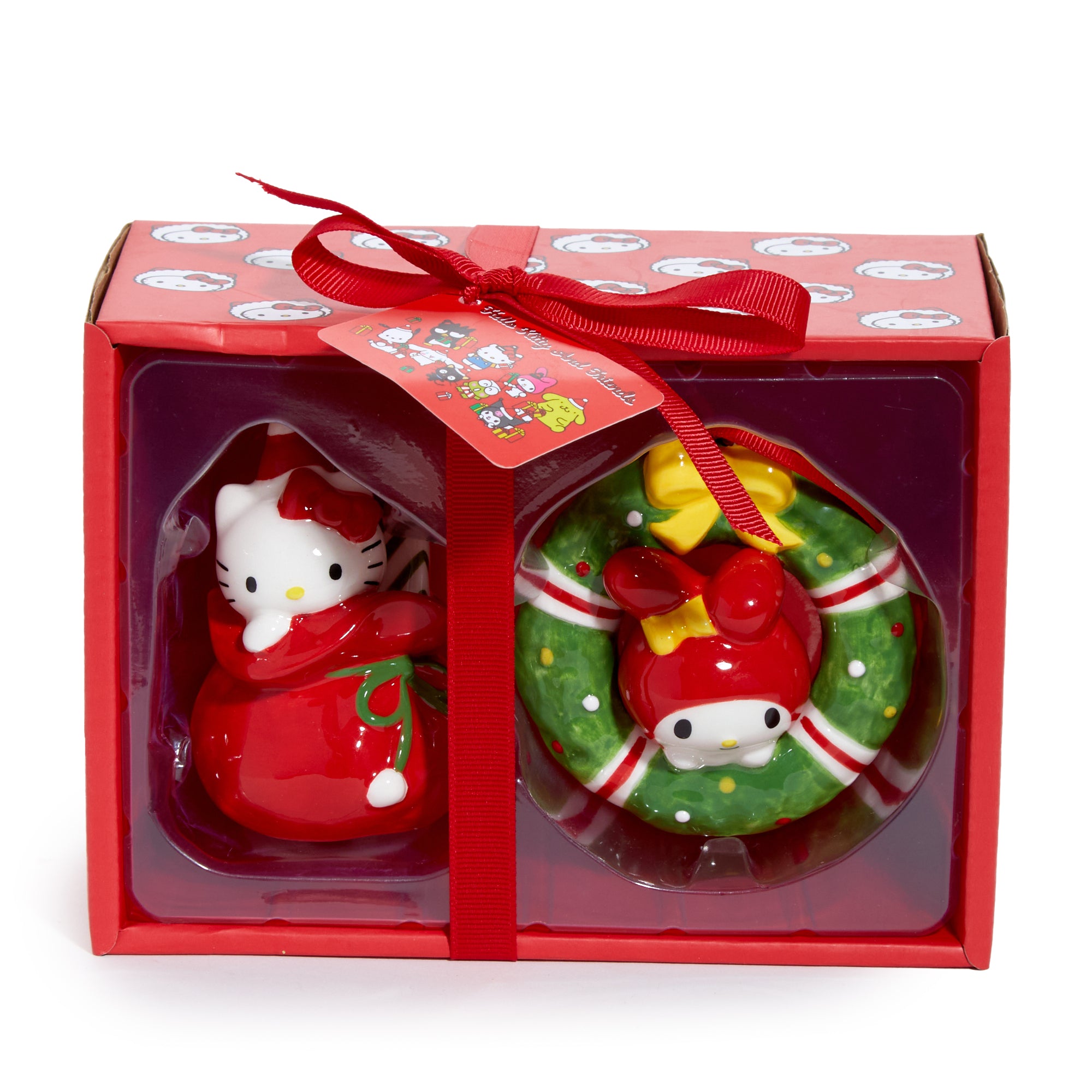 My Melody ornament featured close-up, showcasing hand-painted details and festive charm.