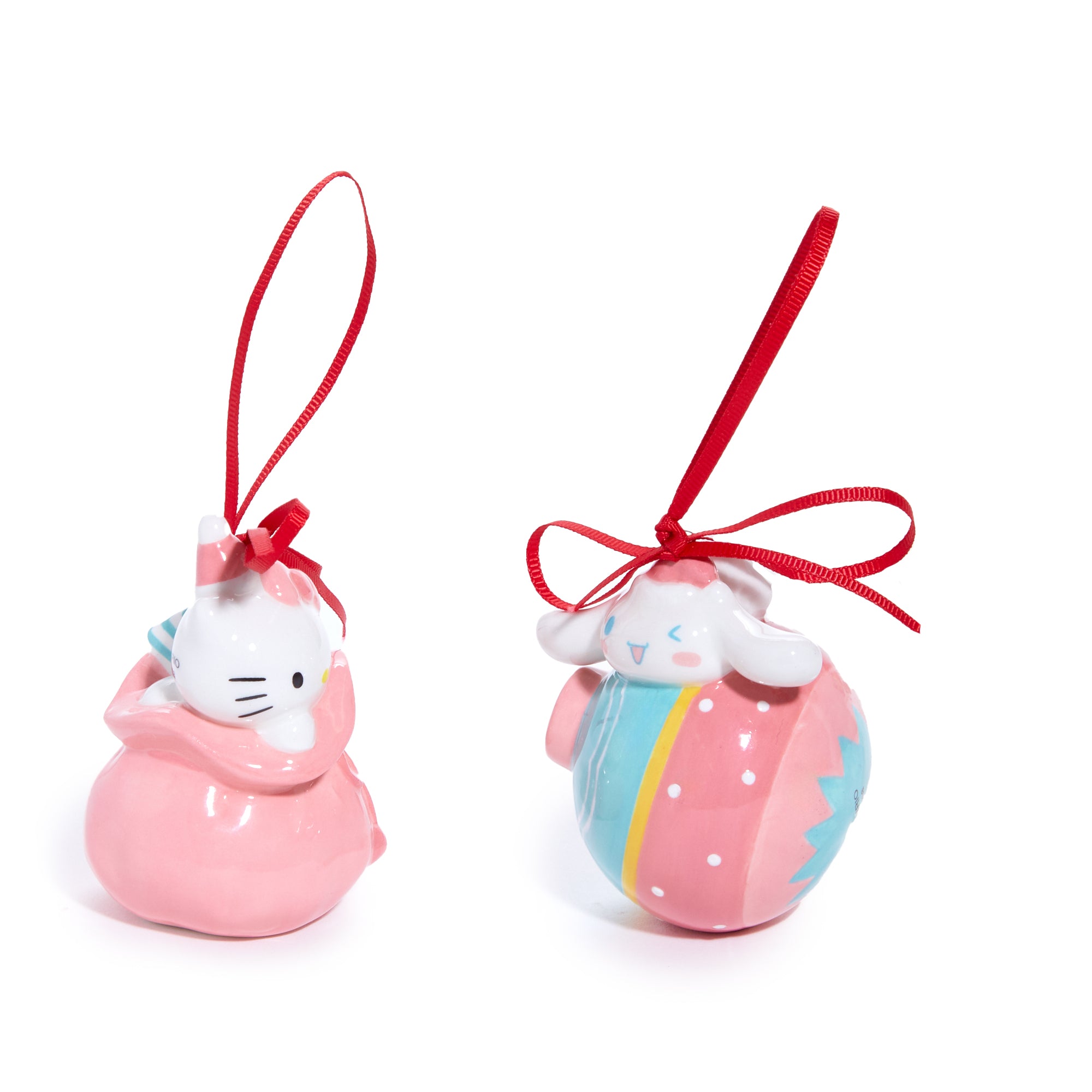 Set of two Sanrio character ornaments in gift-ready packaging