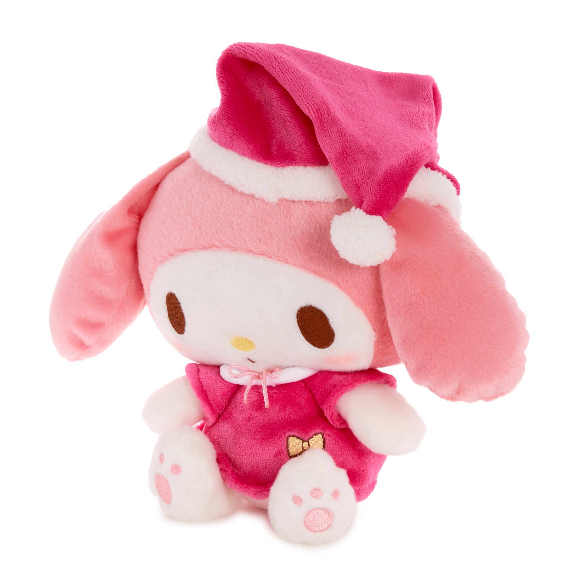 Close-up of My Melody plush showcasing embroidered details.