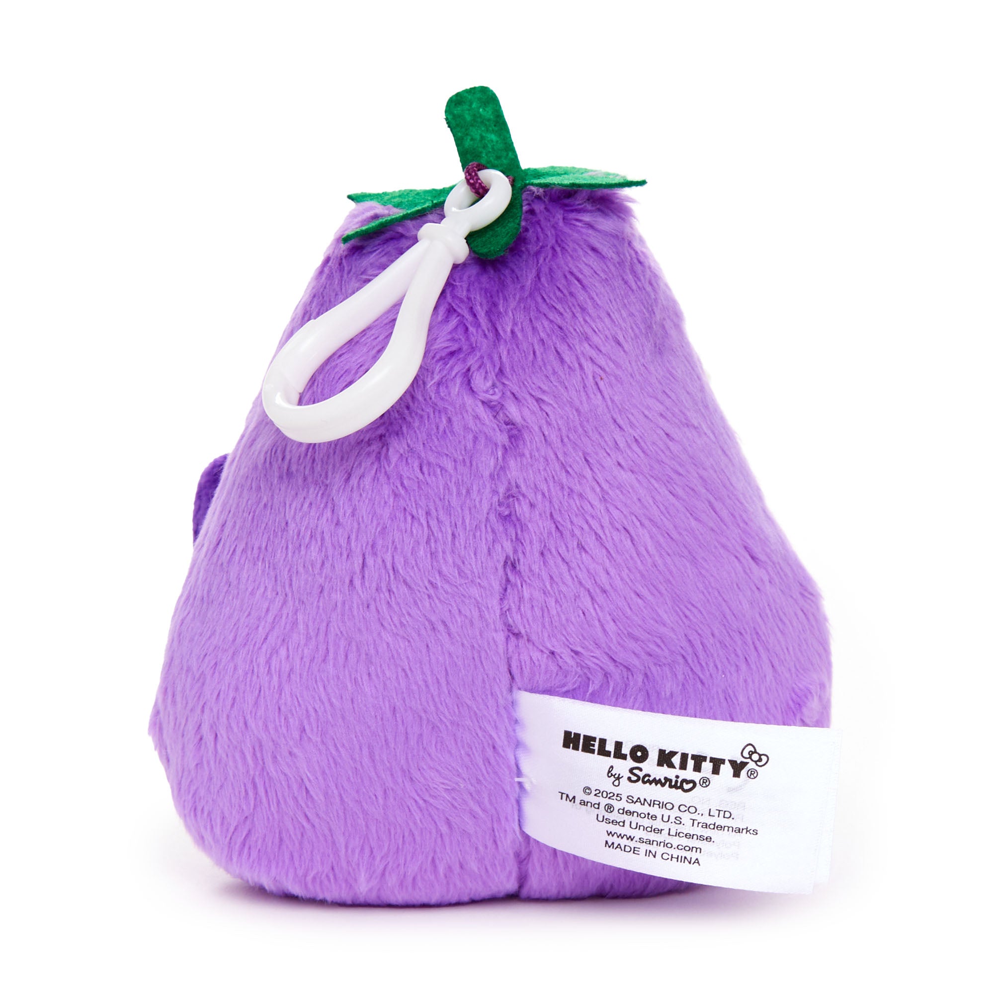 Close-up of Hello Kitty plush with embroidered details