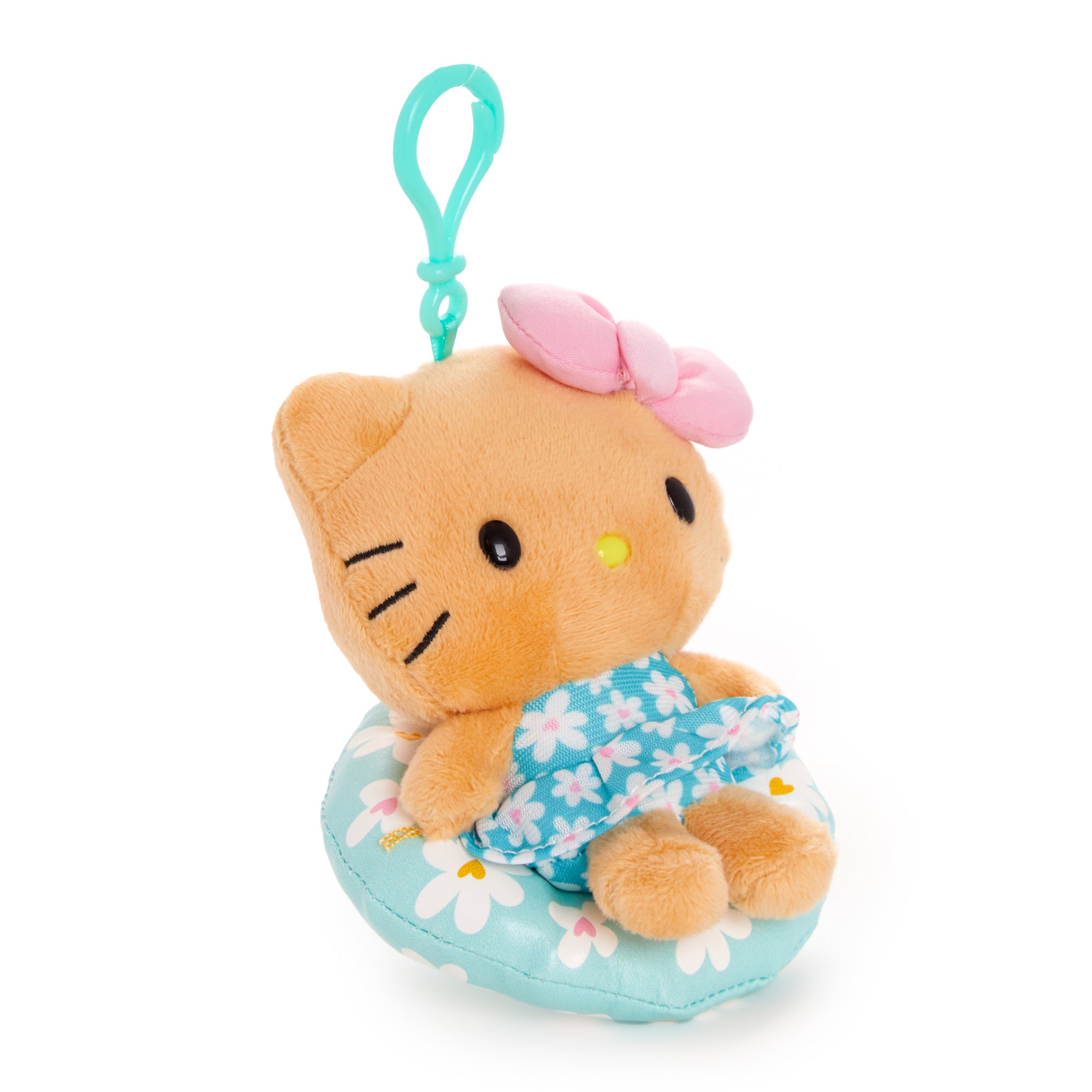 Hello Kitty plush bouquet-style arrangement featuring summer mascot clip
