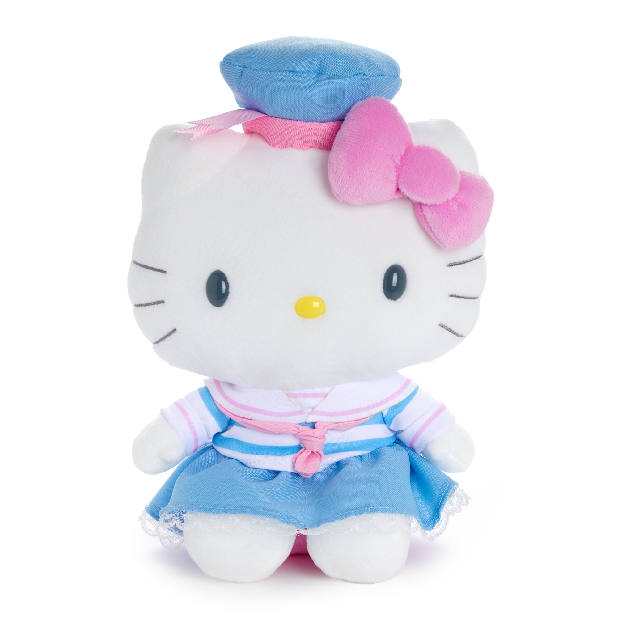 Hello Kitty 8 Inch Plush in pastel sailor outfit, front view
