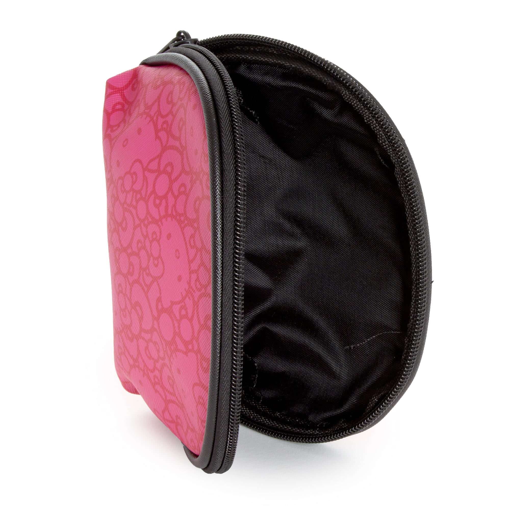 Pink Hello Kitty zippered pouch with bold character print, ideal for daily organization