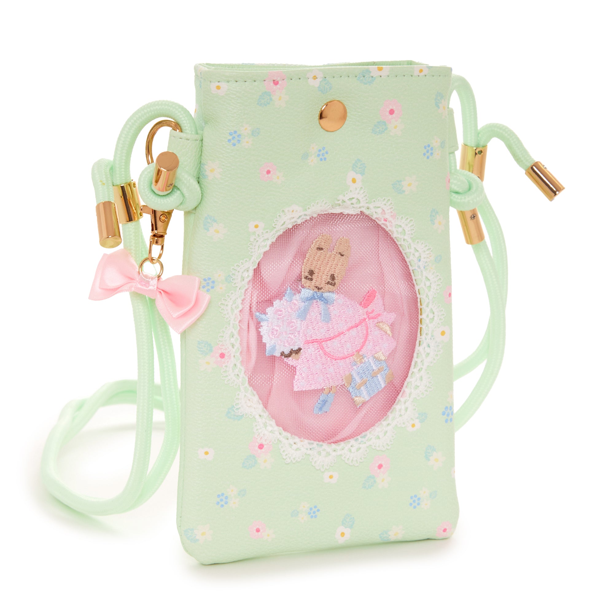 Detail shot of the detachable card case and character nameplate