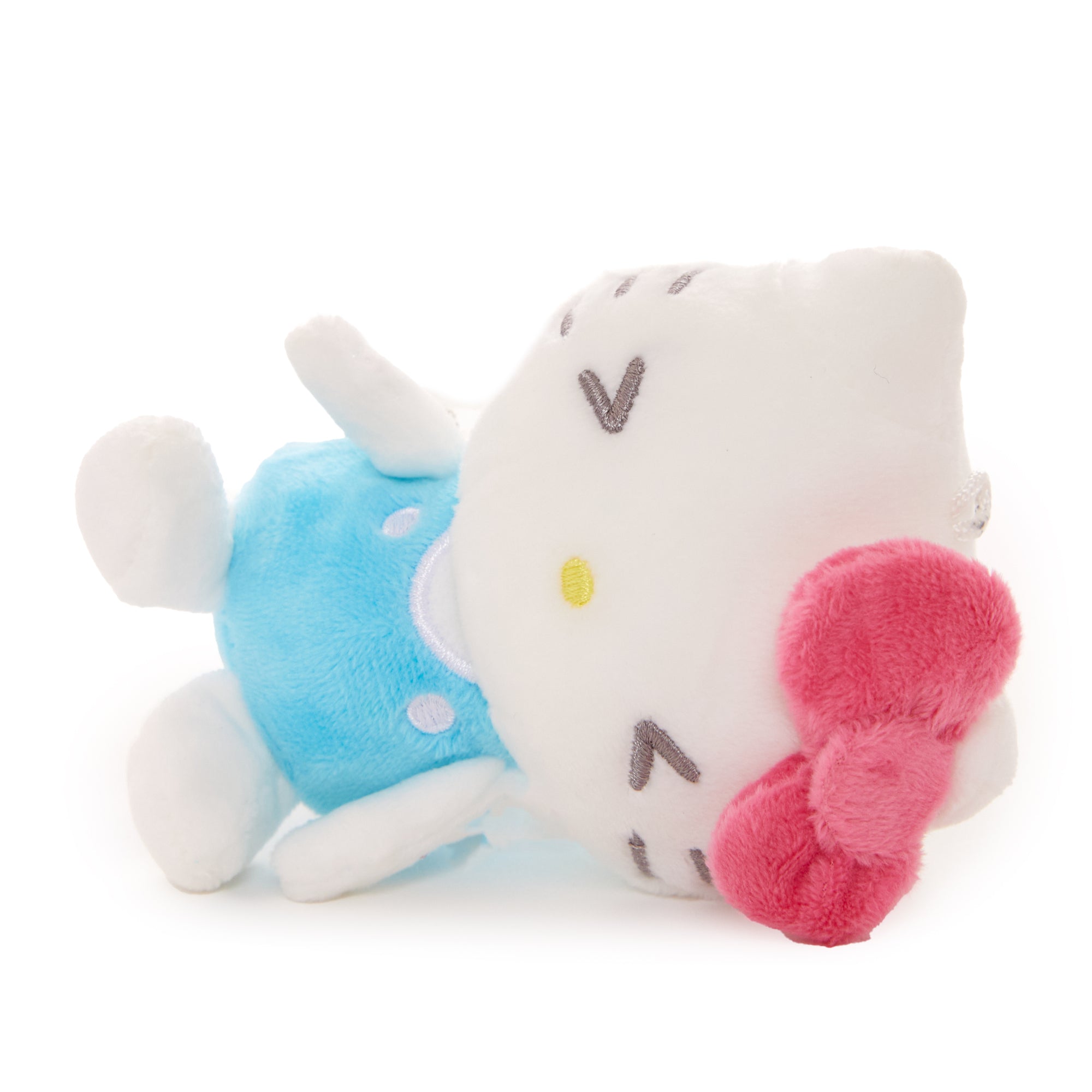 Frightened Series keychain next to other Sanrio collectibles