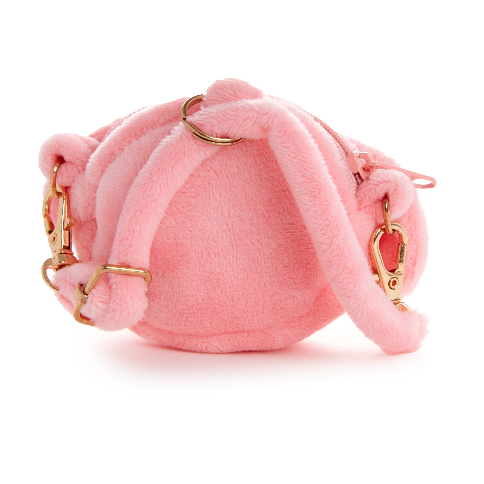 My Melody plush coin purse with keychain in a cozy setting, perfect for daily use