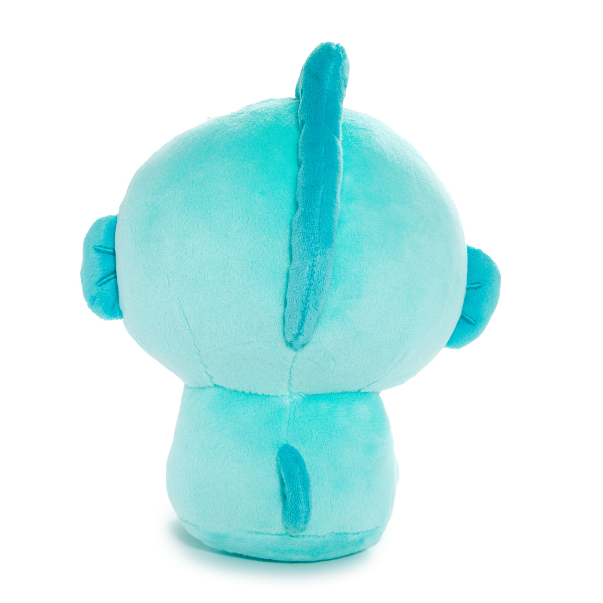 Hangyodon plush toy displayed with other cute stuffed animals.
