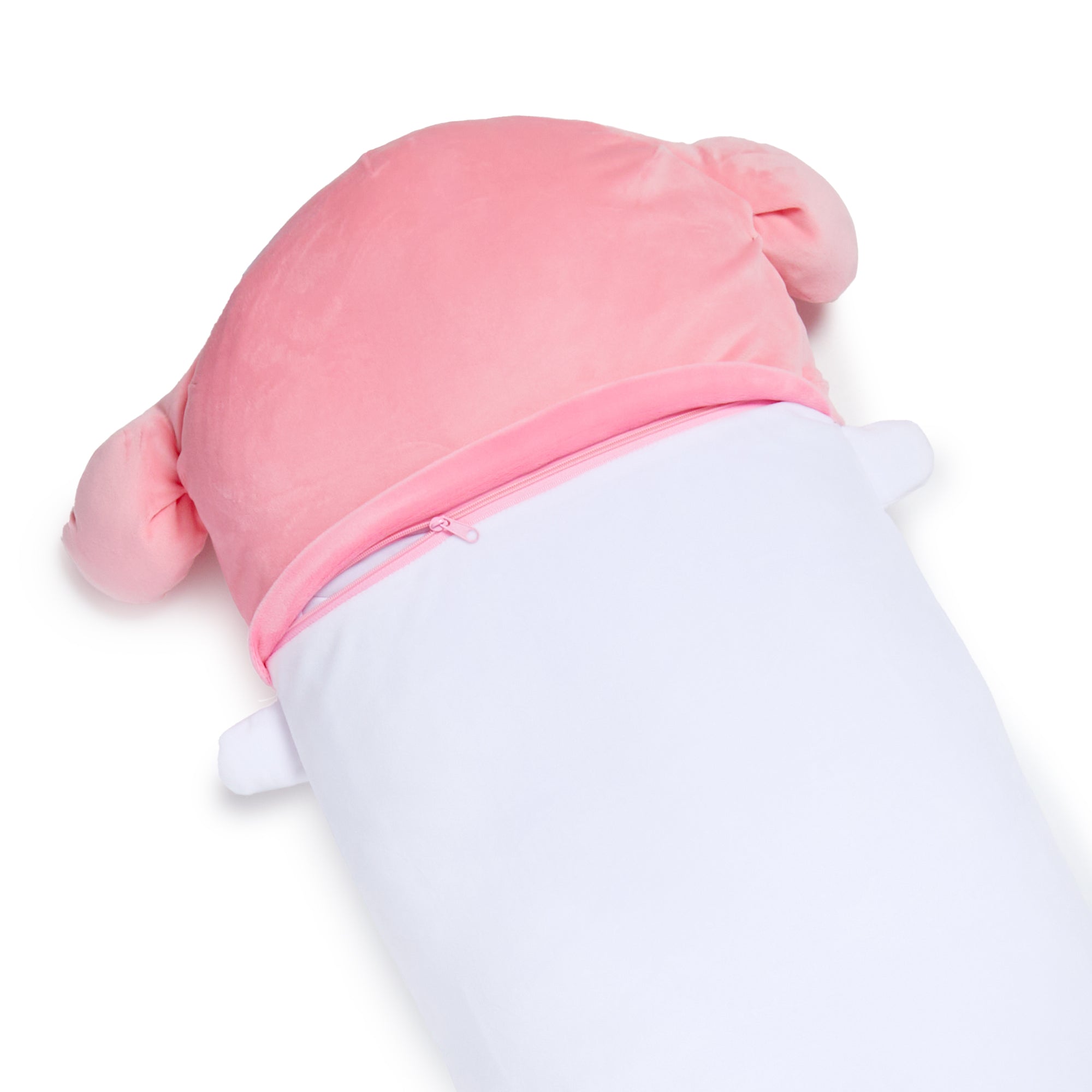 Cozy My Melody bolster throw pillow on a sofa.