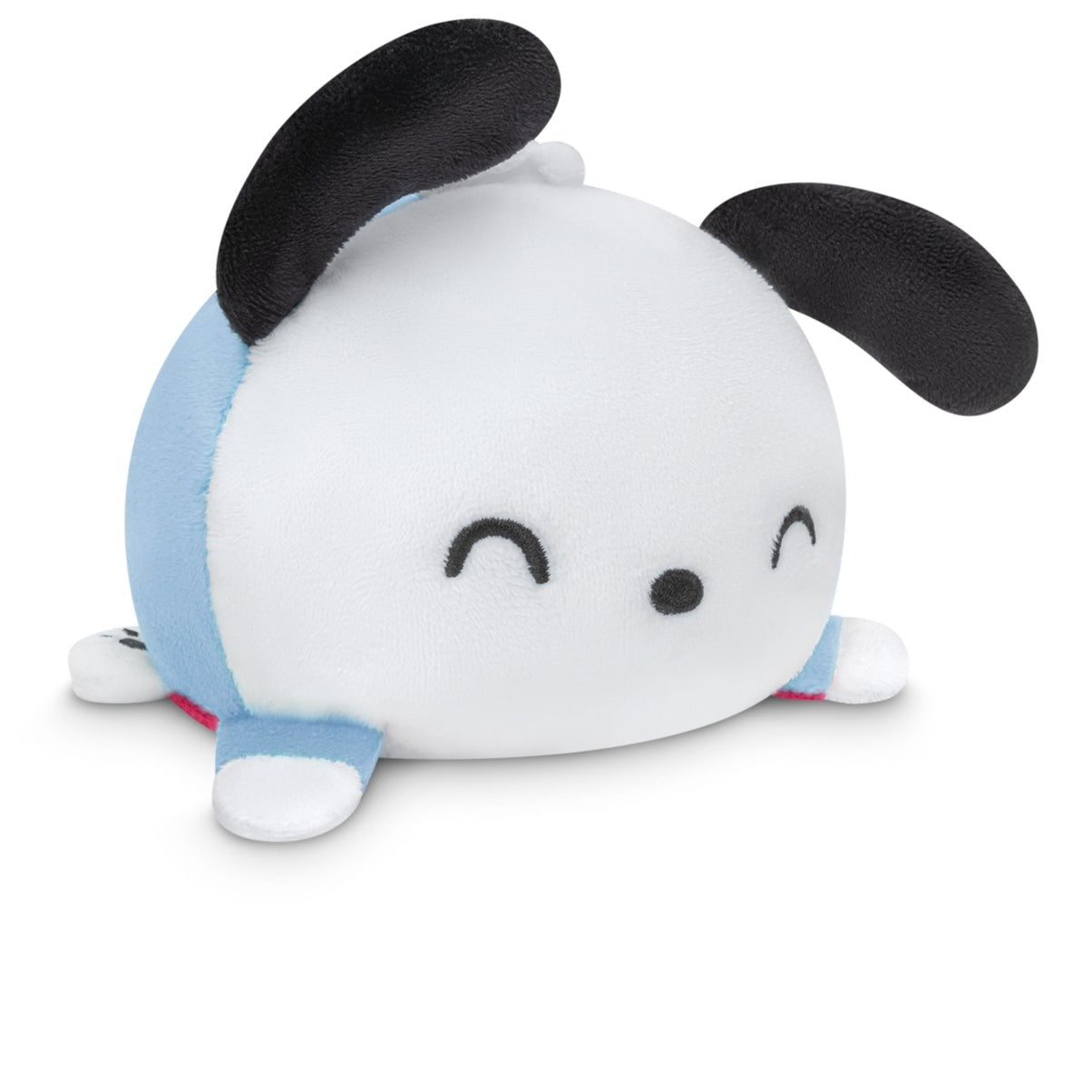 Pochacco plush toy in a cozy setting, perfect for cuddles.