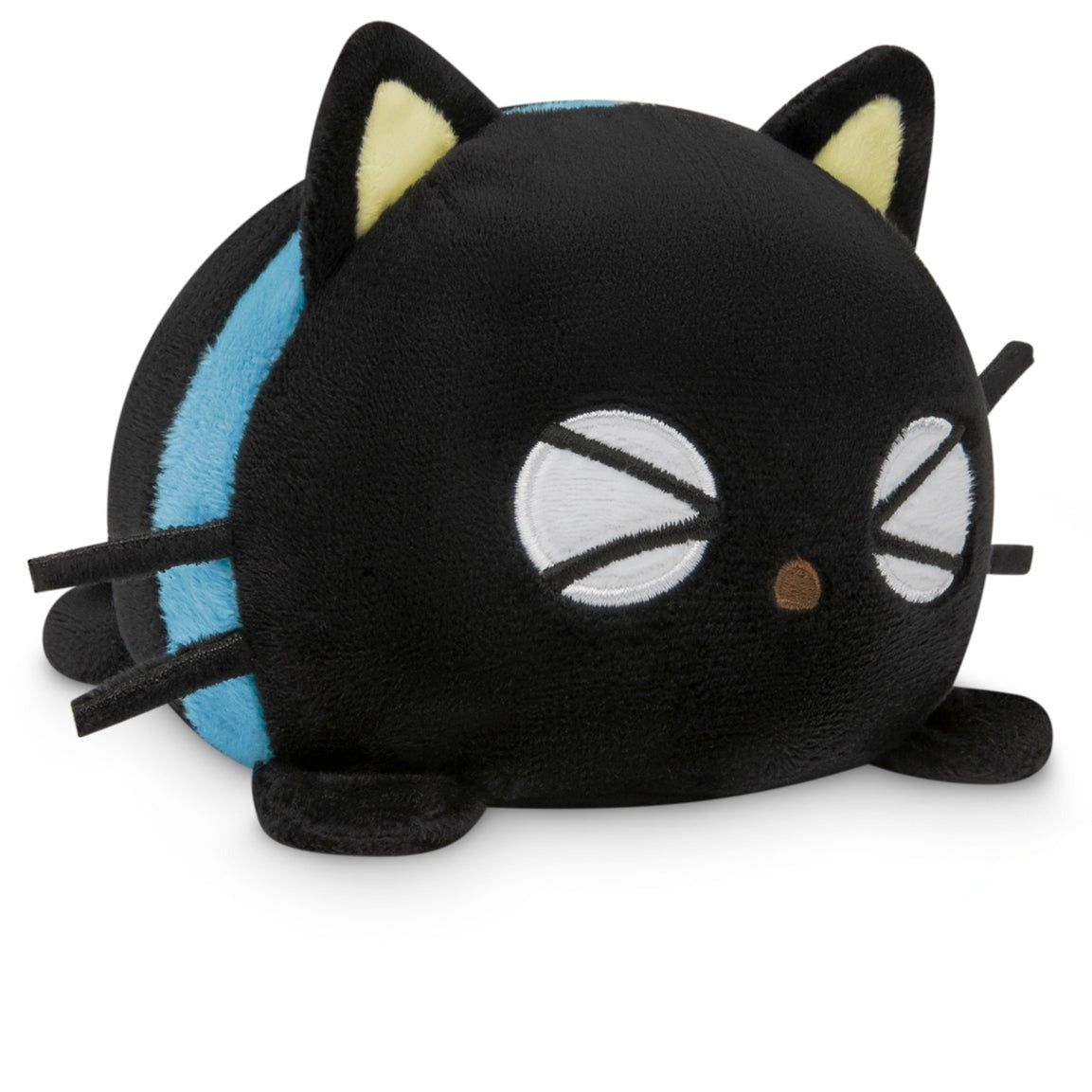 Side-by-side comparison of TeeTurtle reversible plush with Chococat’s two faces.