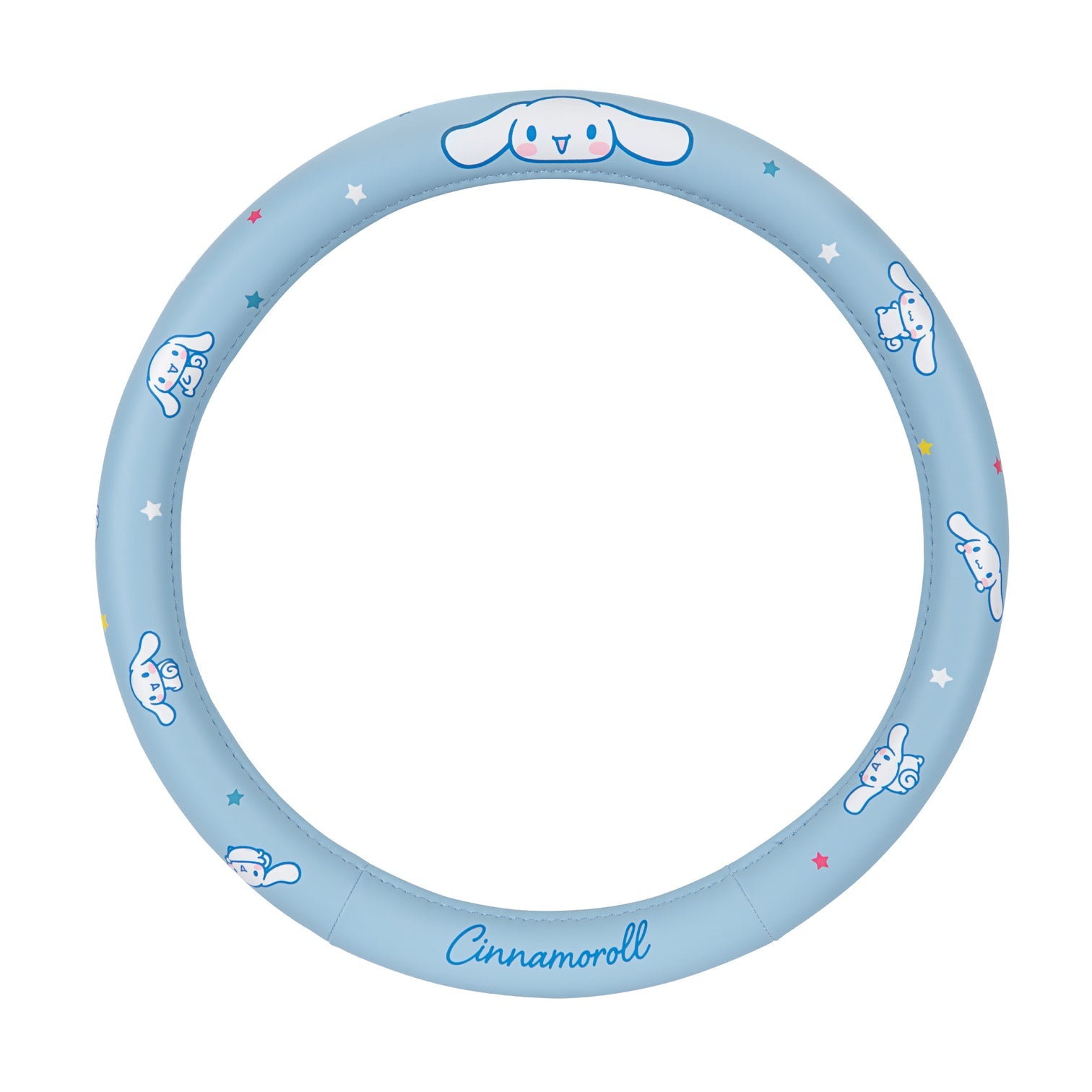 Cinnamoroll pink steering wheel cover installed on Honda Civic steering wheel