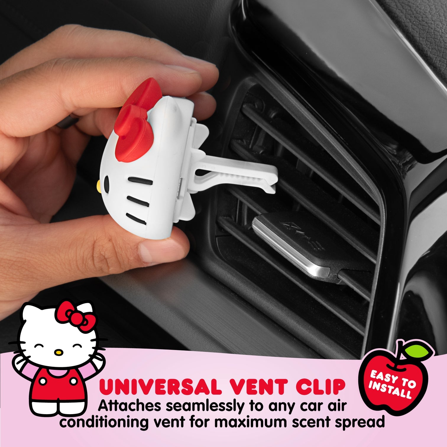 Tropical-themed Hello Kitty air freshener with replaceable scent pod