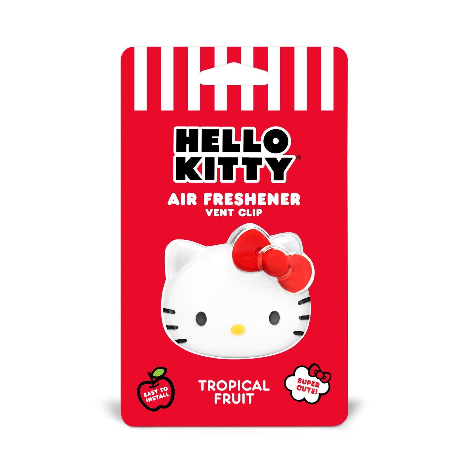 Side view showing compact design of Hello Kitty car air freshener