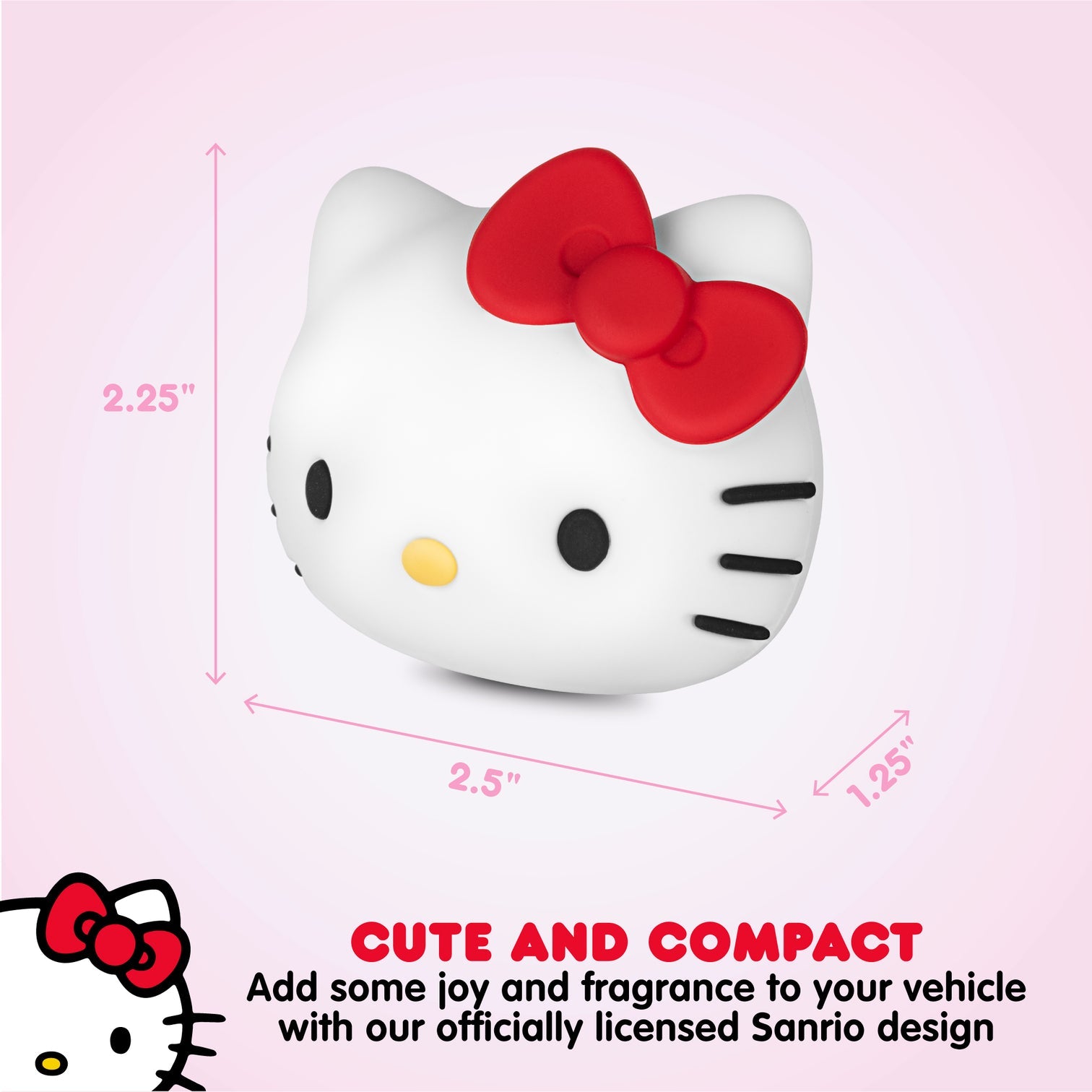 Tropical-themed Hello Kitty air freshener with replaceable scent pod