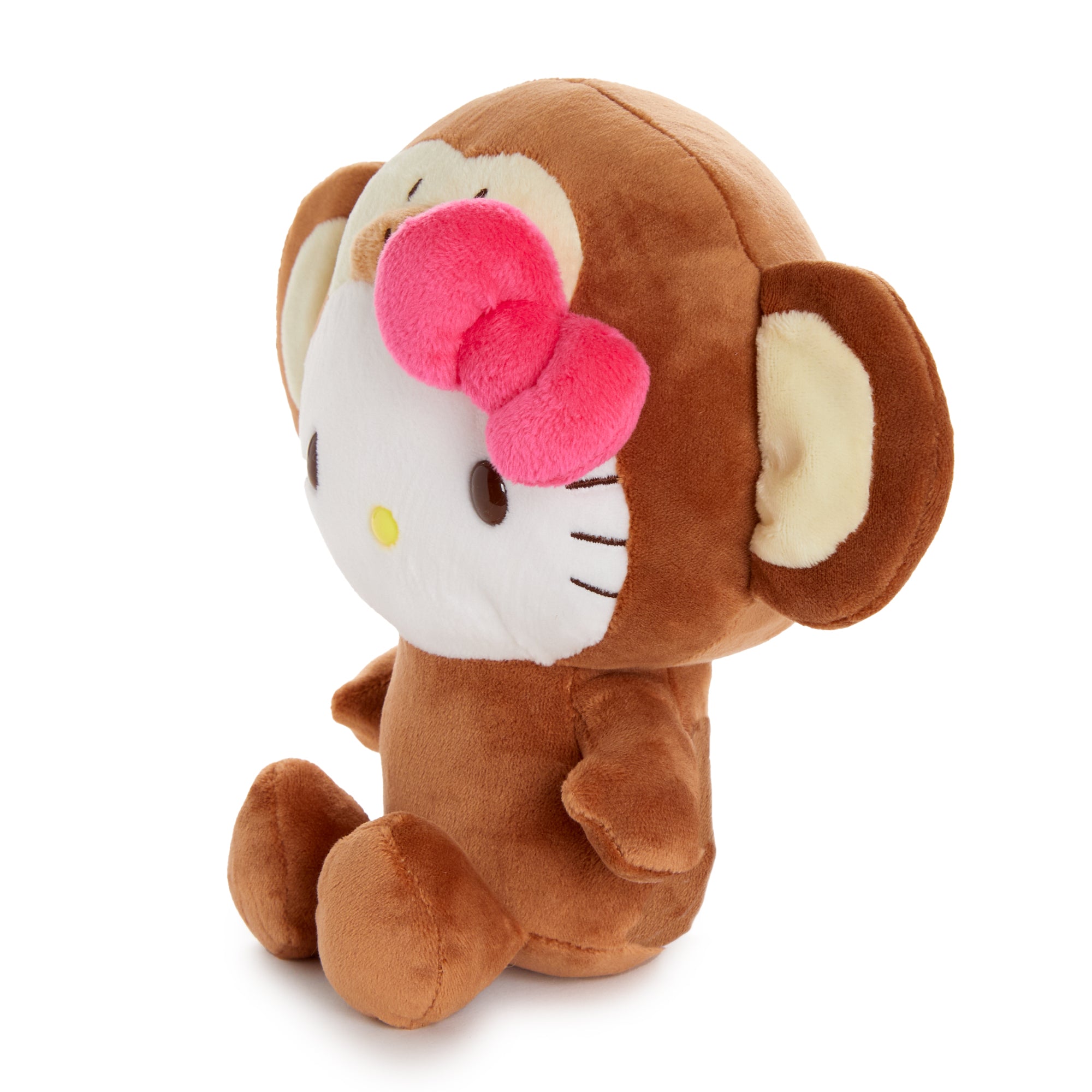 Hello Kitty monkey plush displayed with other tropical plush toys