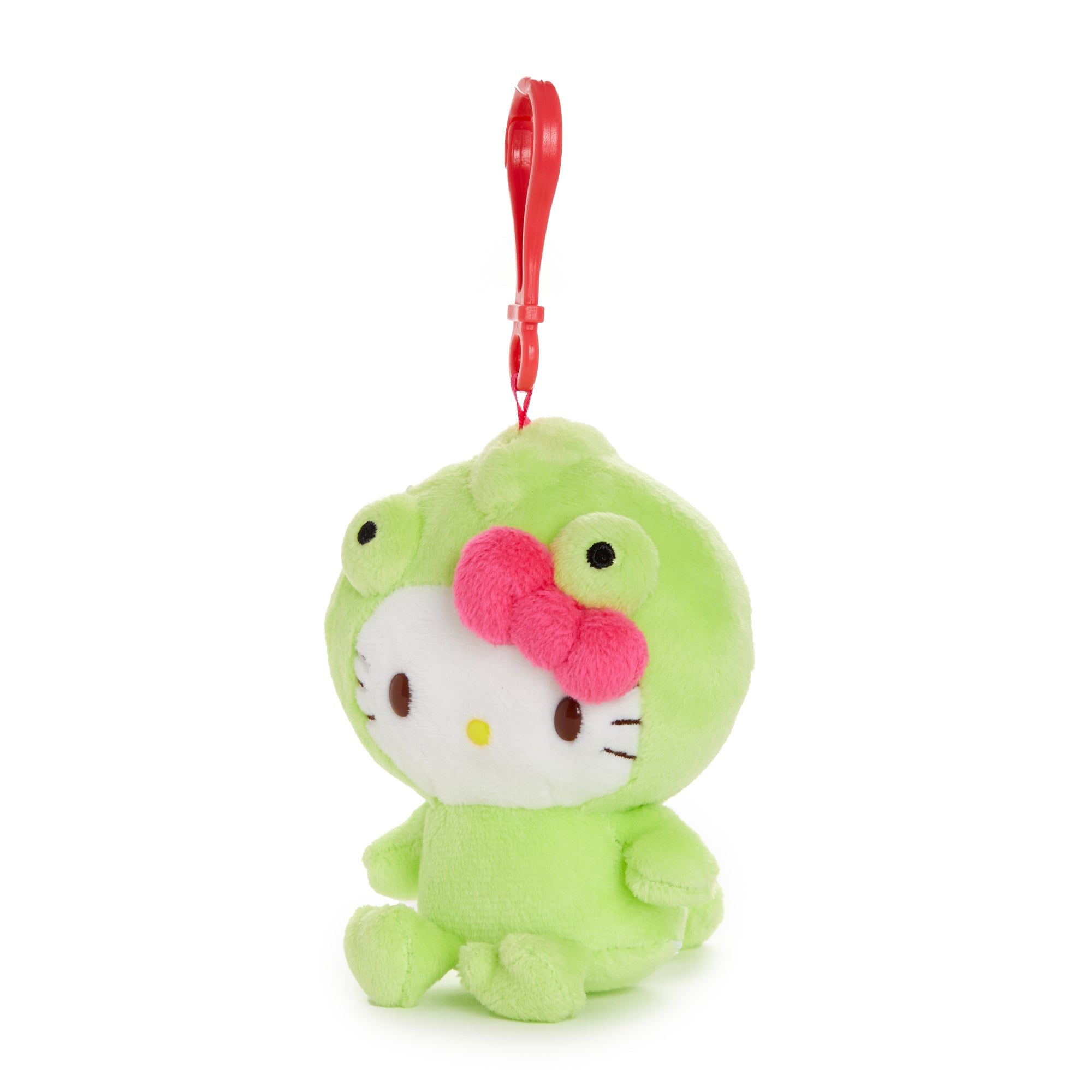 Hello Kitty chameleon plush mascot with vibrant colors.