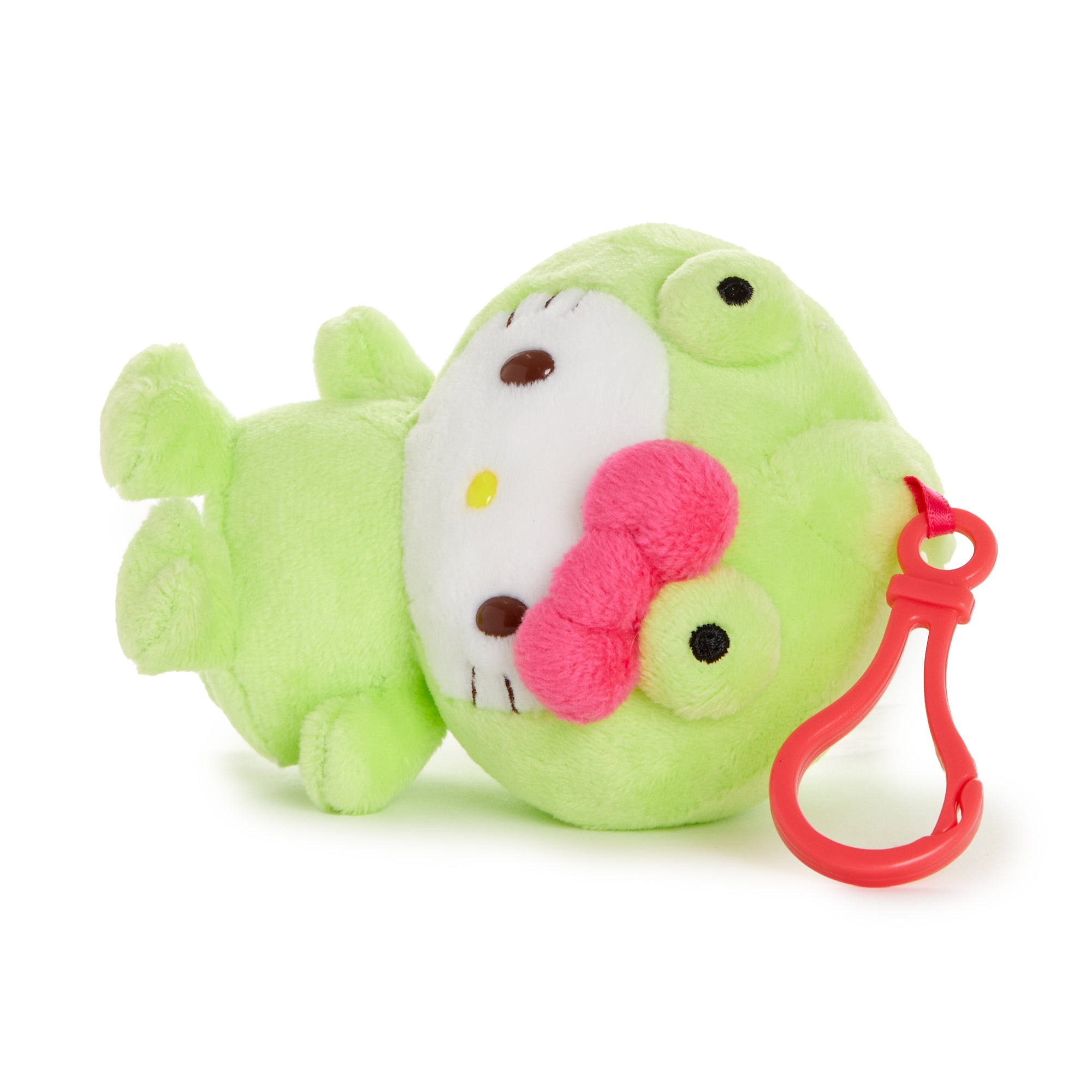Hello Kitty chameleon plush mascot with vibrant colors.
