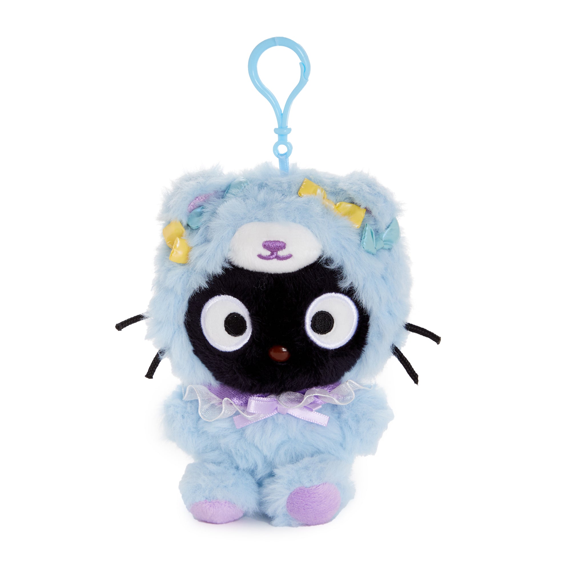 Sanrio Chococat clip plush displayed with cherry blossom background Sanrio Chococat clip plush displayed with cherry blossom background