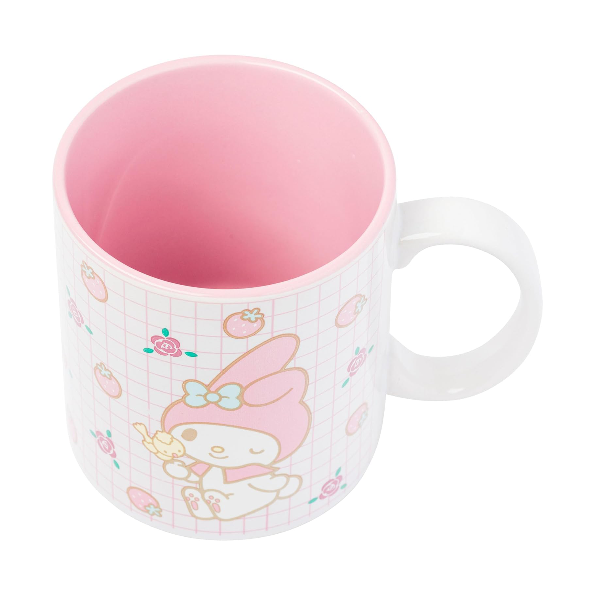 My Melody mug in a cozy kitchen setting, perfect for tea.