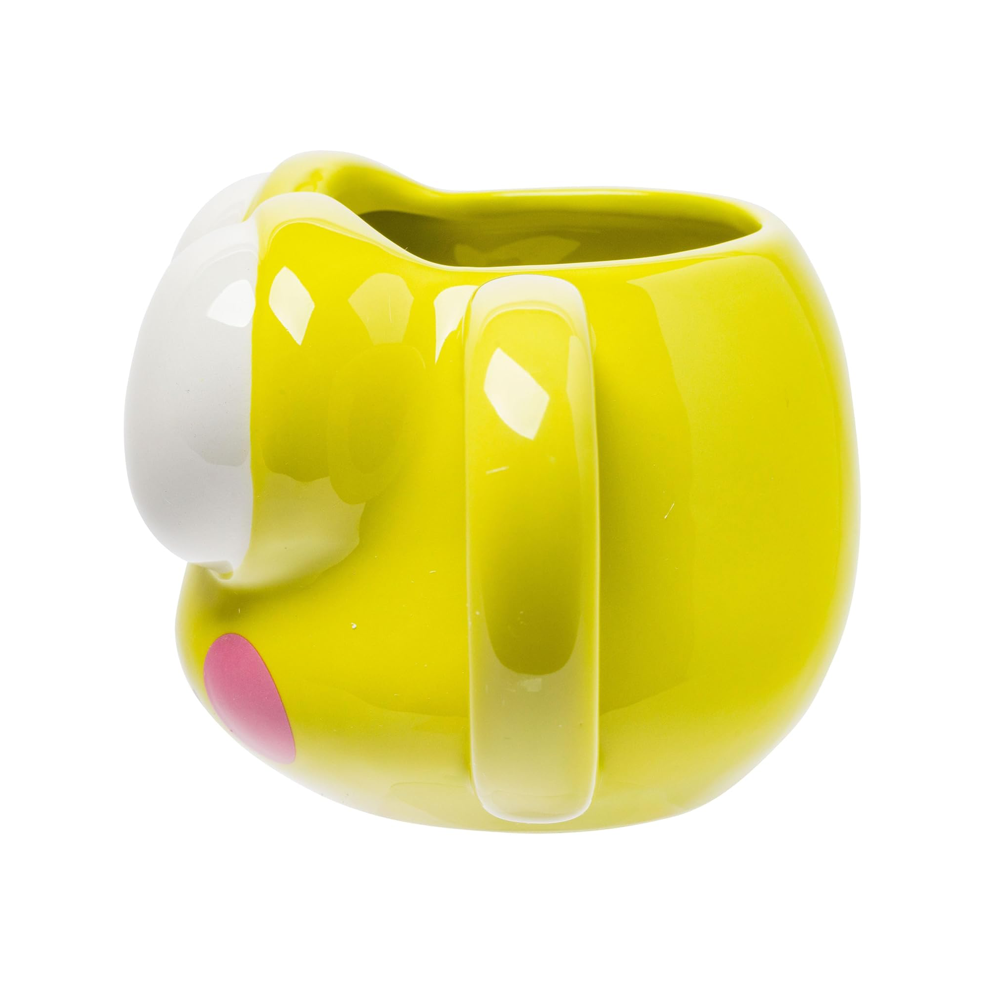 Keroppi ceramic mug filled with hot cocoa, surrounded by cozy items, perfect for enhancing your morning routine.