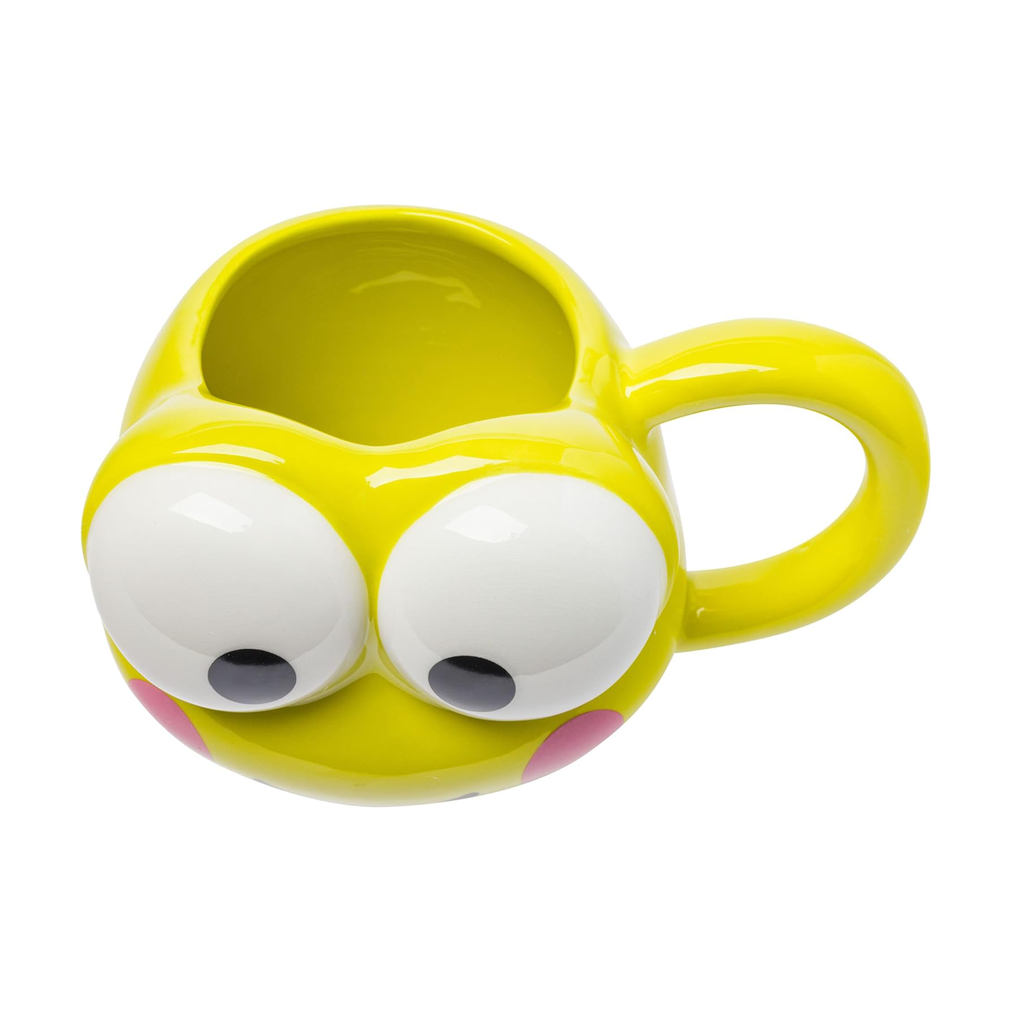 Keroppi ceramic mug filled with hot cocoa, surrounded by cozy items, perfect for enhancing your morning routine.