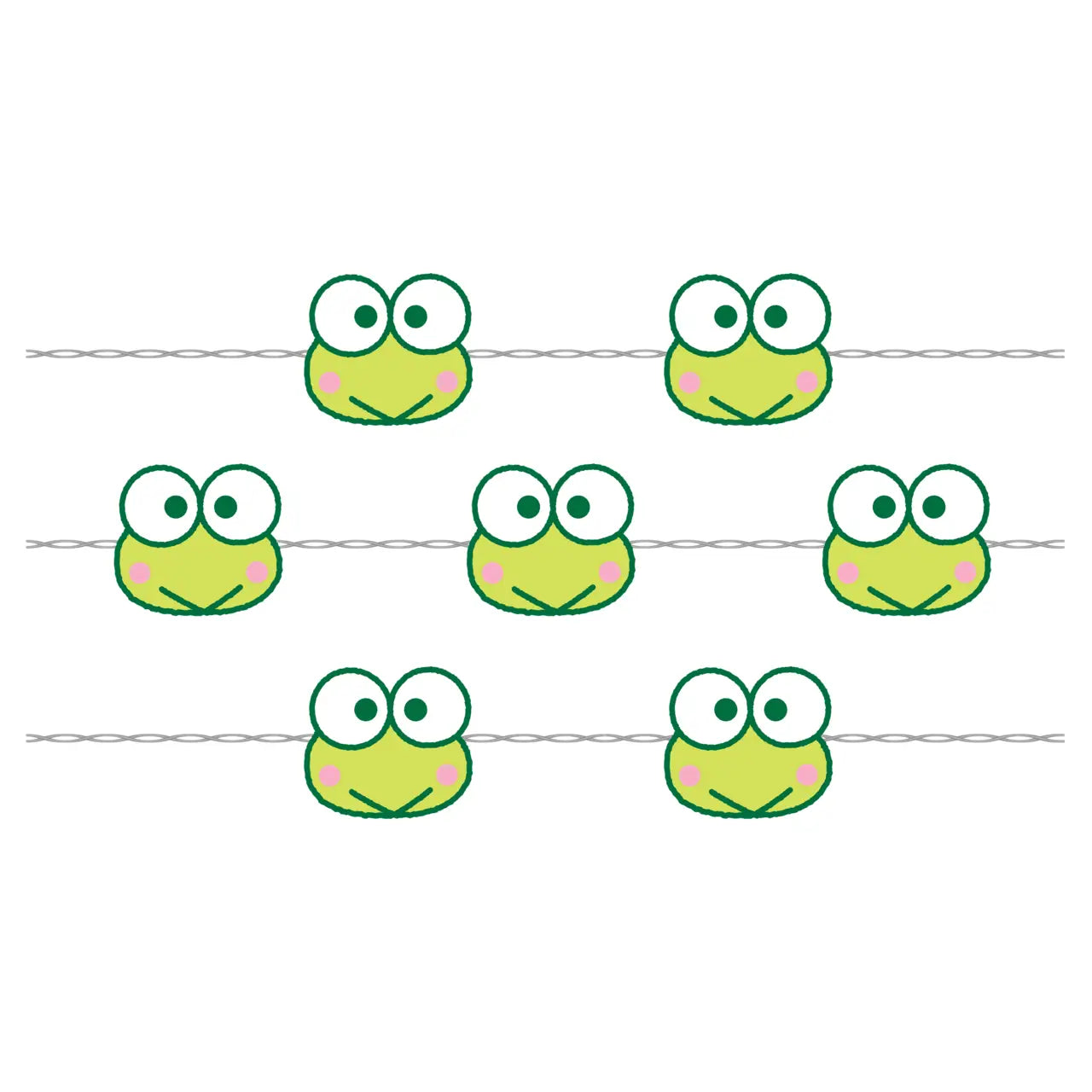 Keroppi string lights glowing warmly across a shelf in a New York dorm room