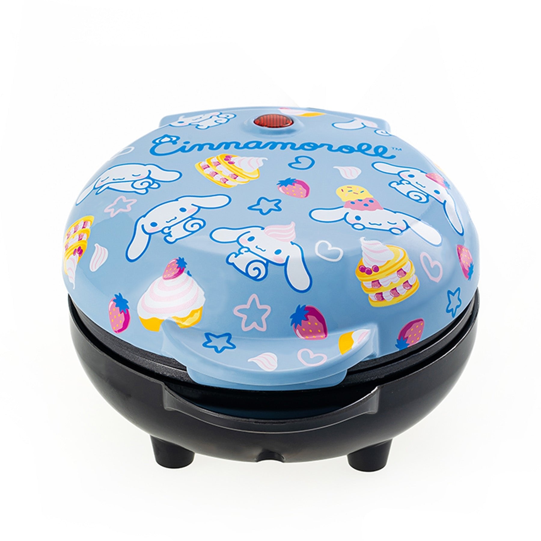 Dash Mini Waffle Maker with Cinnamoroll design in use