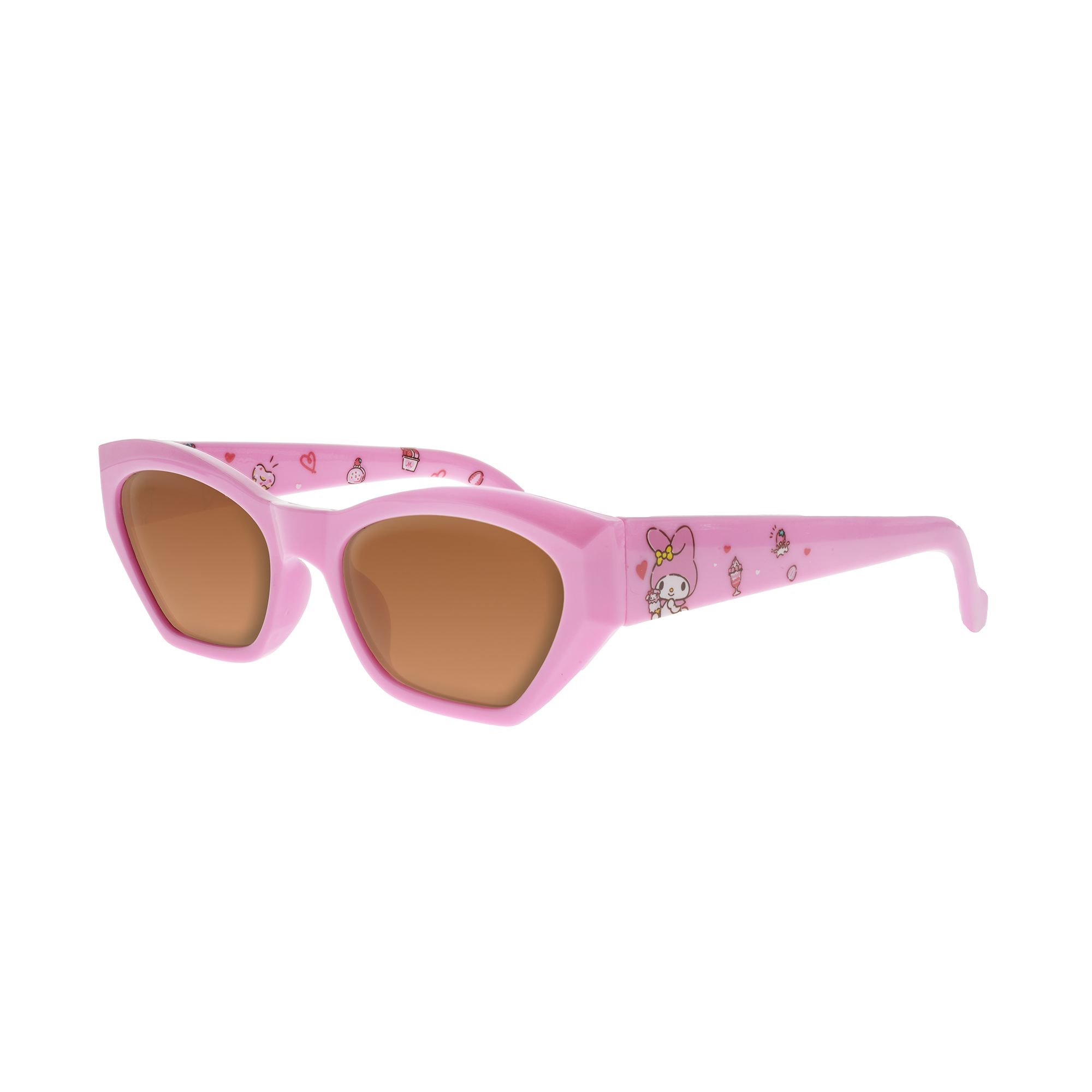 Pink sunglasses with My Melody character design, stylish kawaii eyewear