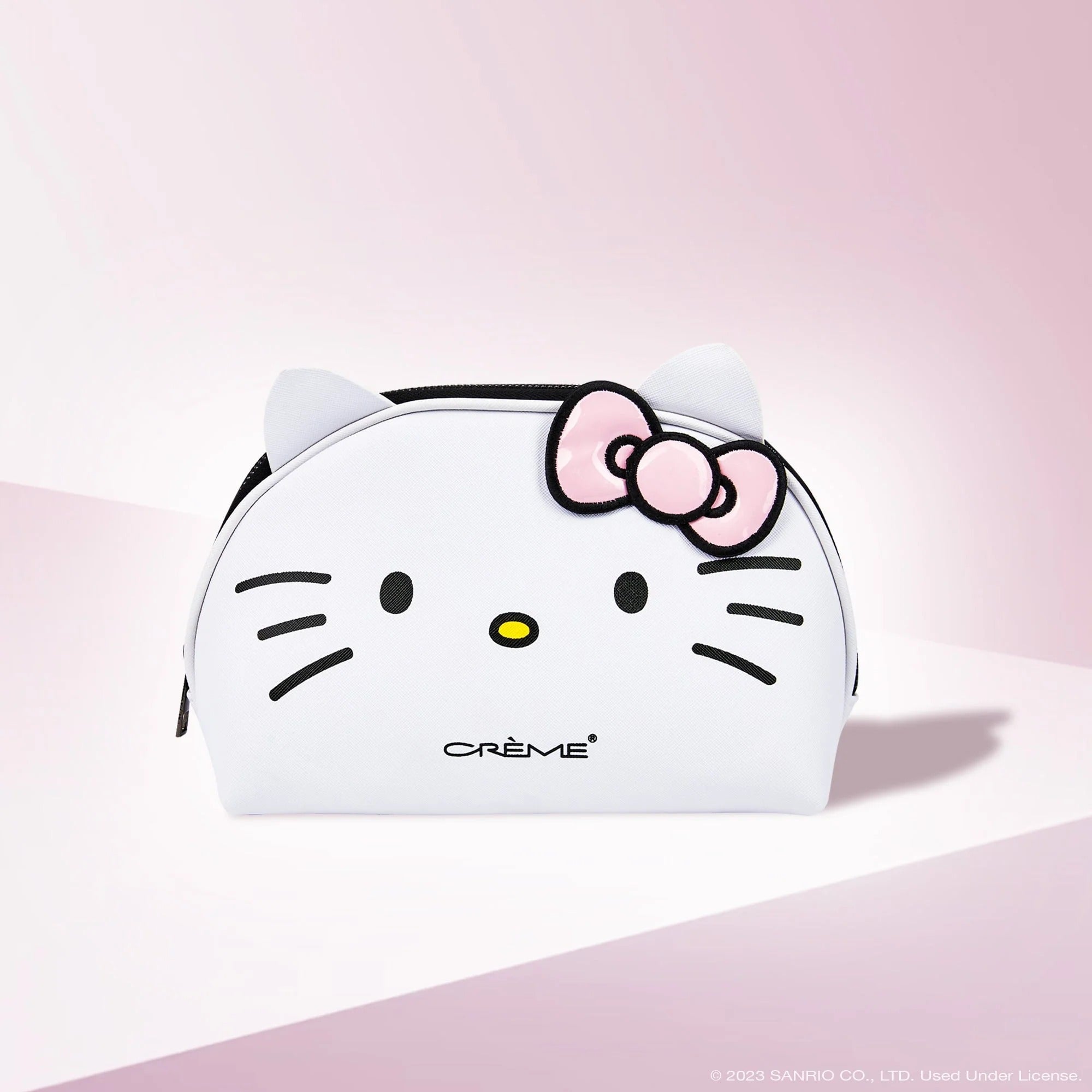 Stylish travel makeup bag featuring Hello Kitty design, ideal for daily use.