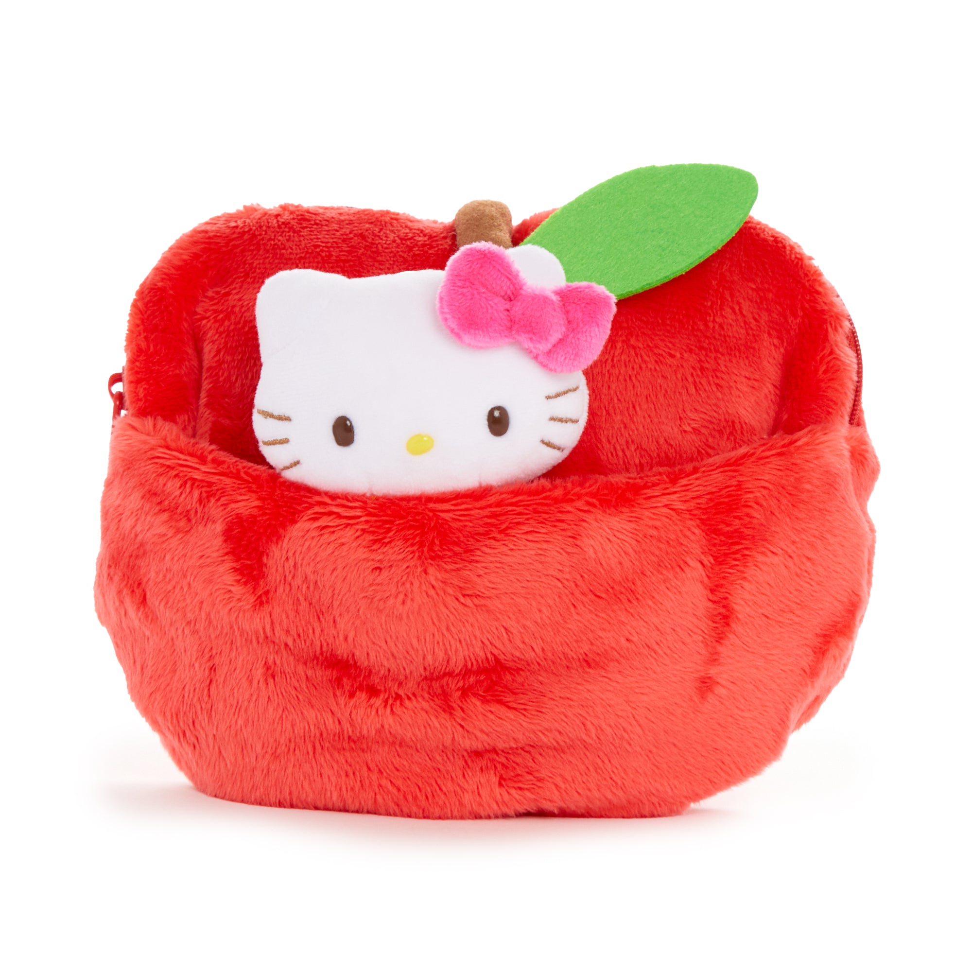 Front view of Hello Kitty mini pouch showcasing pop art design.