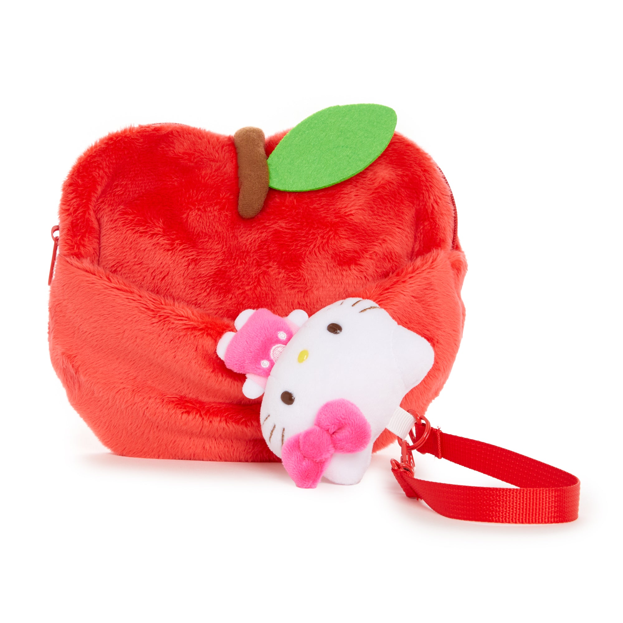 Front view of Hello Kitty mini pouch showcasing pop art design.