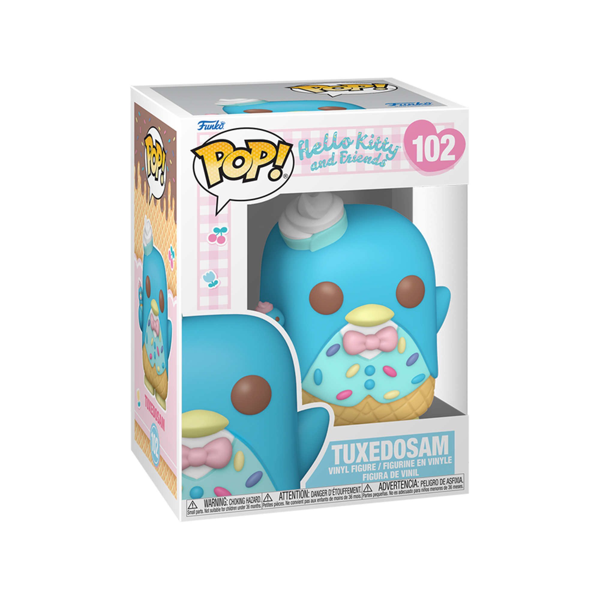 Tuxedosam Funko Pop figure showcasing ice cream delight from Hello Kitty series.