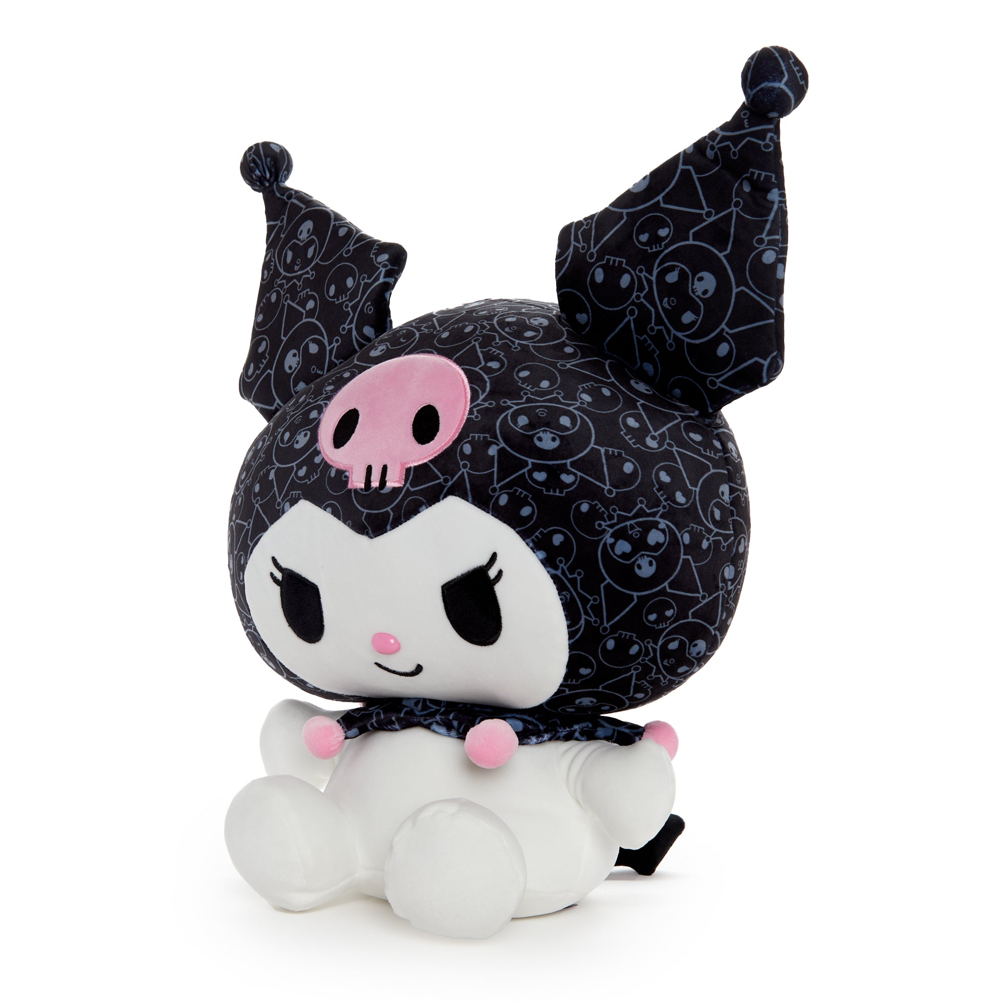 Kuromi plush backpack with Kuromi plush toy inside, perfect for travel