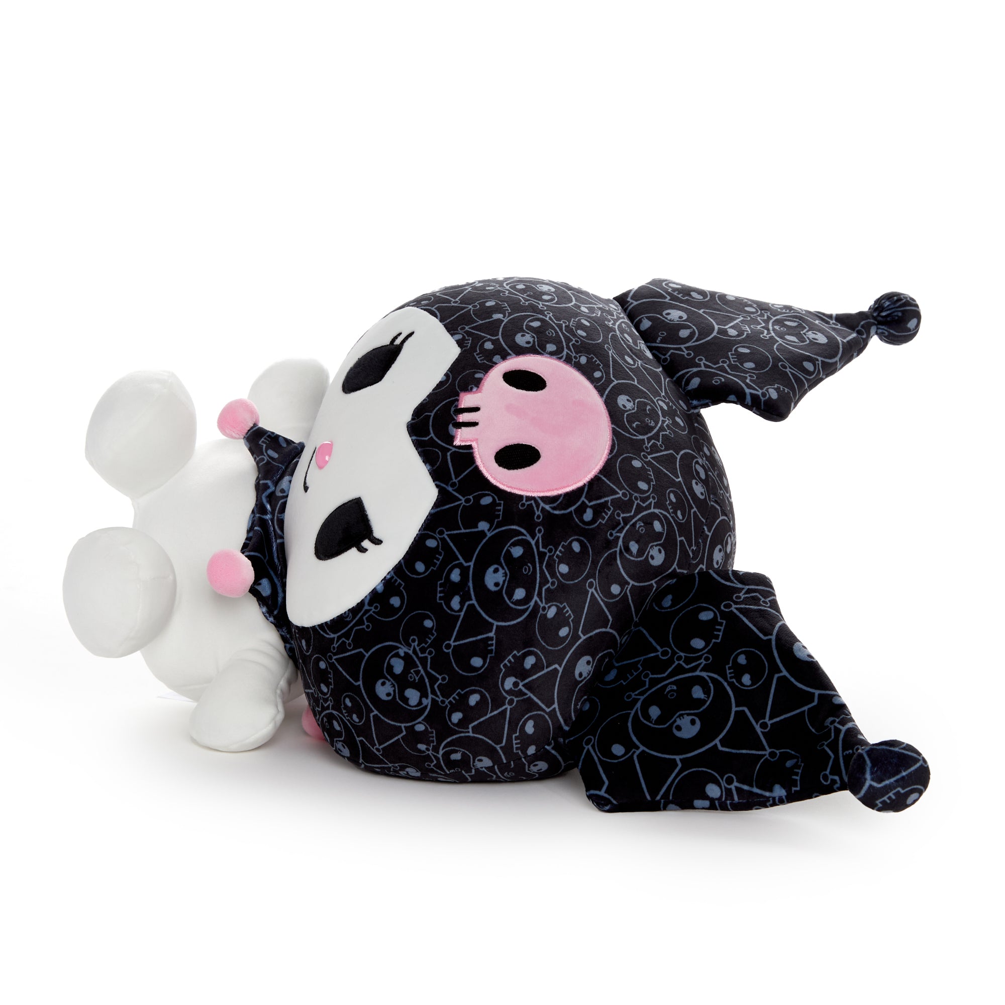 Kuromi plush backpack with Kuromi plush toy inside, perfect for travel