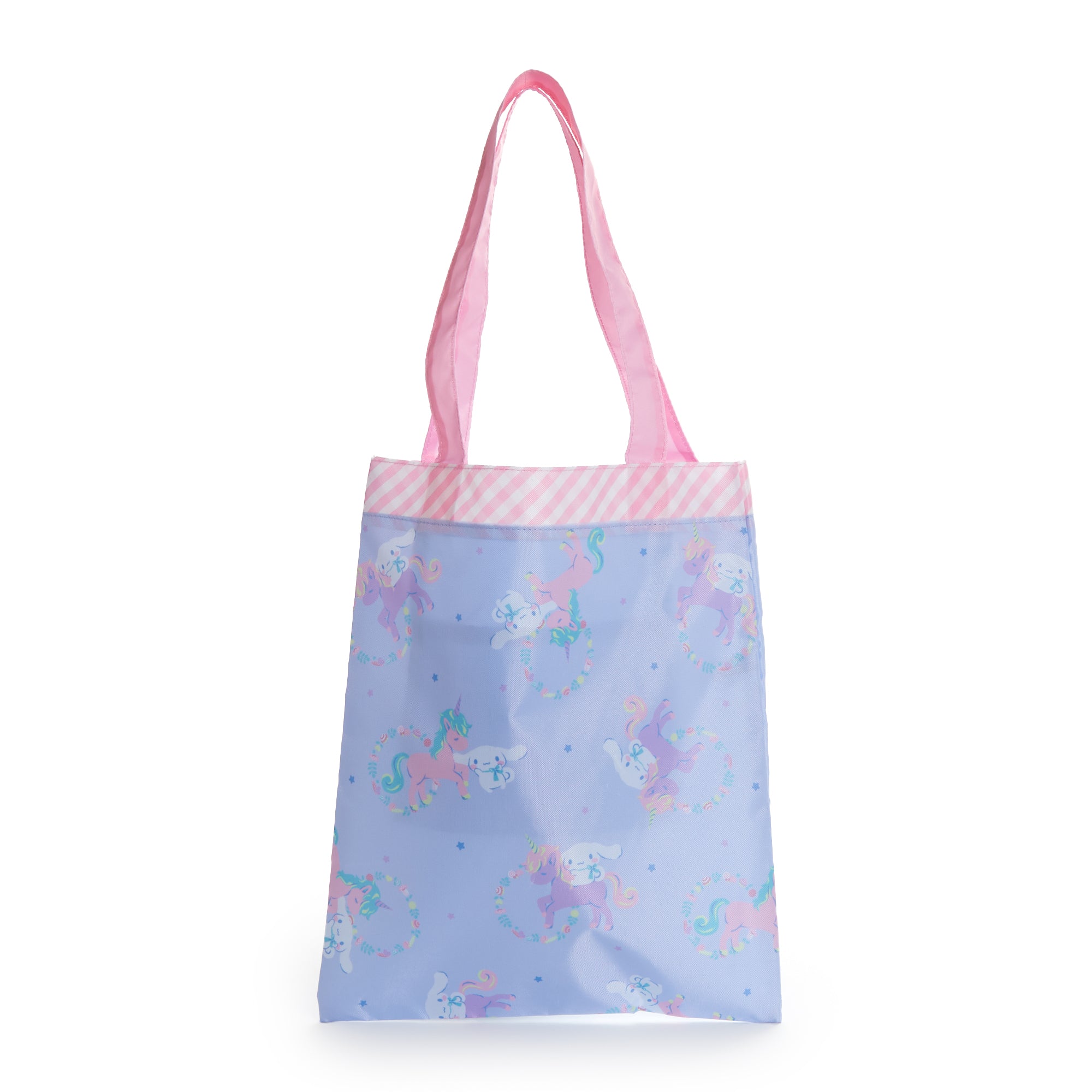 Close-up of Cinnamoroll character print on the tote bags front