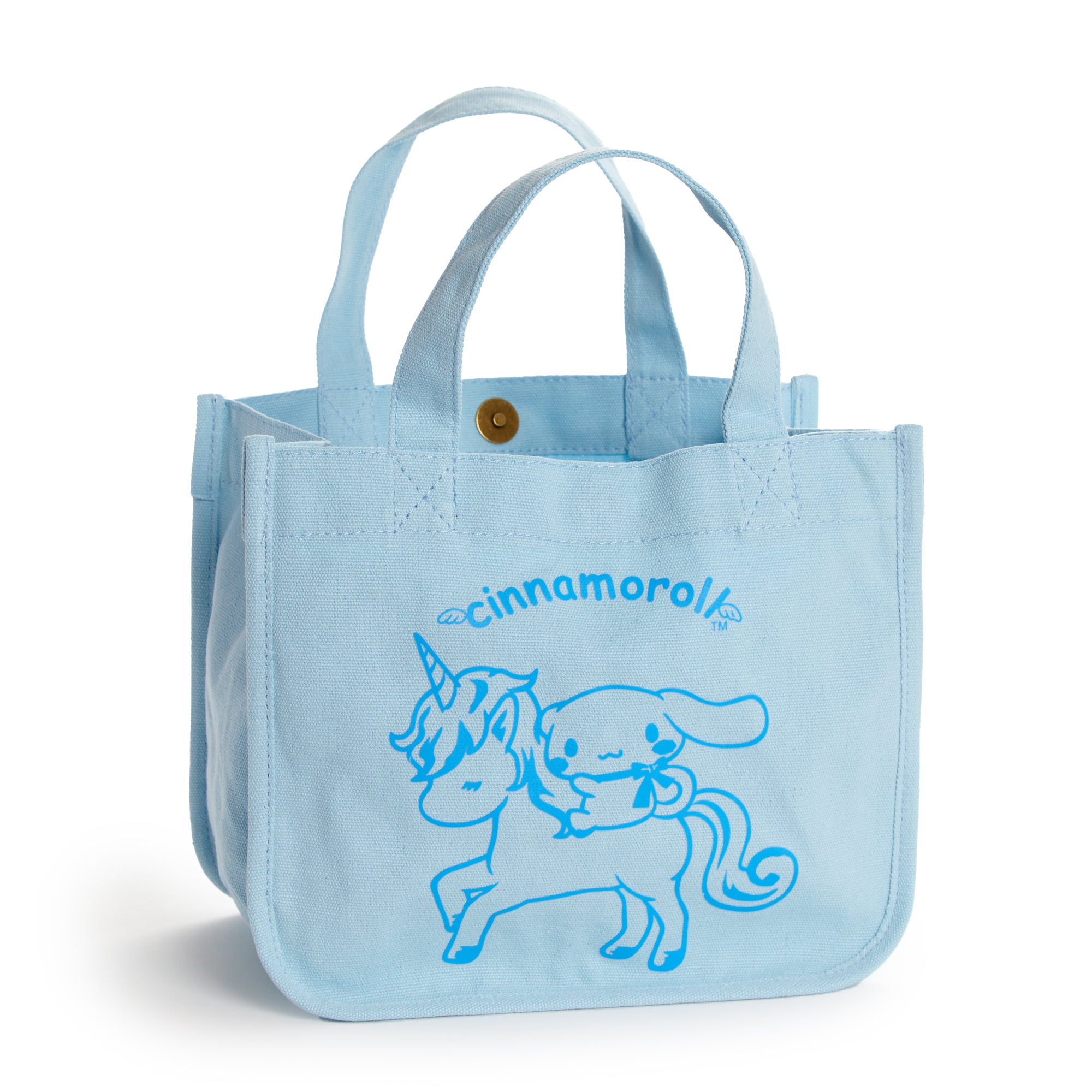 Cinnamoroll canvas tote bag with interior pockets and character graphic Cinnamoroll canvas tote bag with interior pockets and character graphic