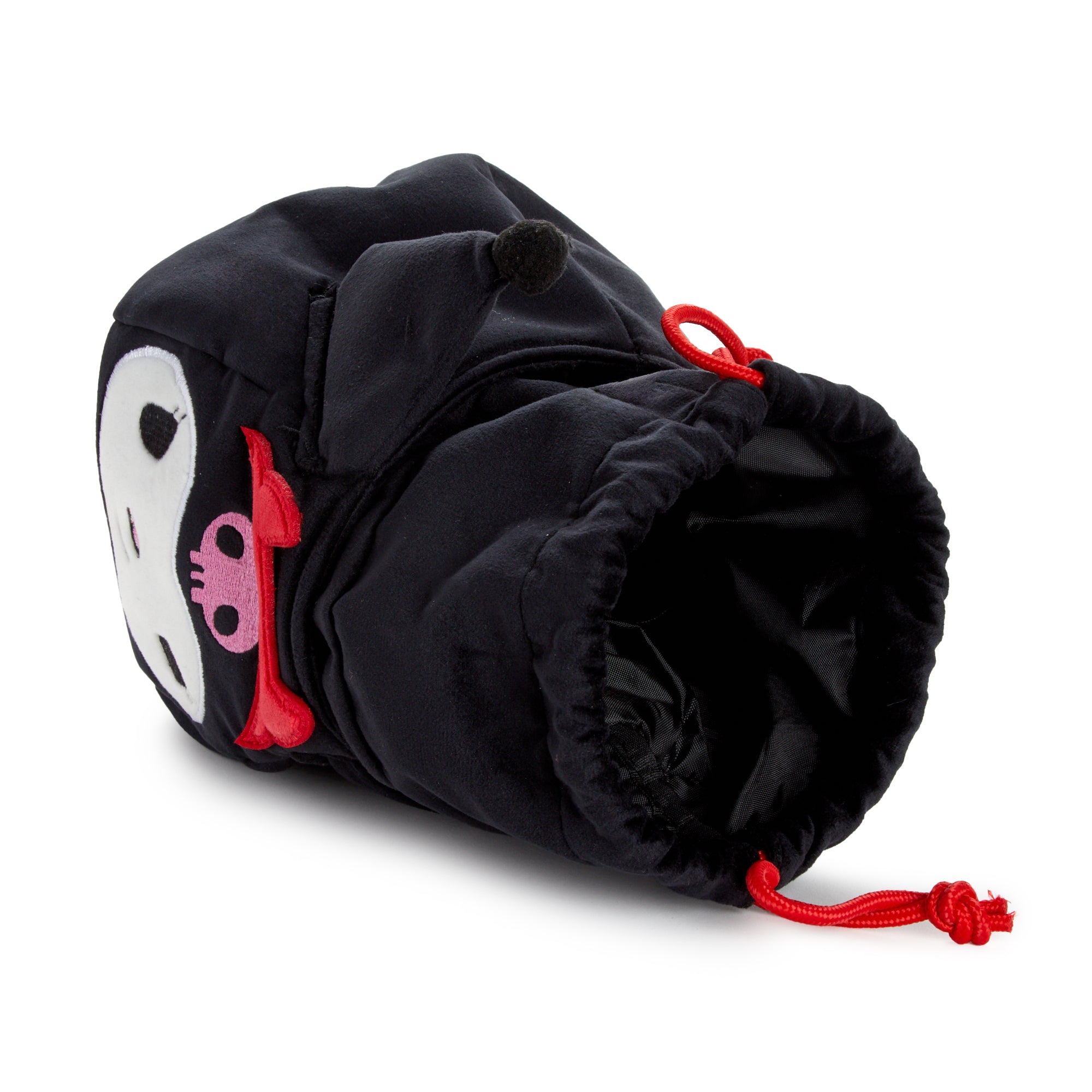 Stylish Kuromi tote with red drawstrings and figural ears for casual outings