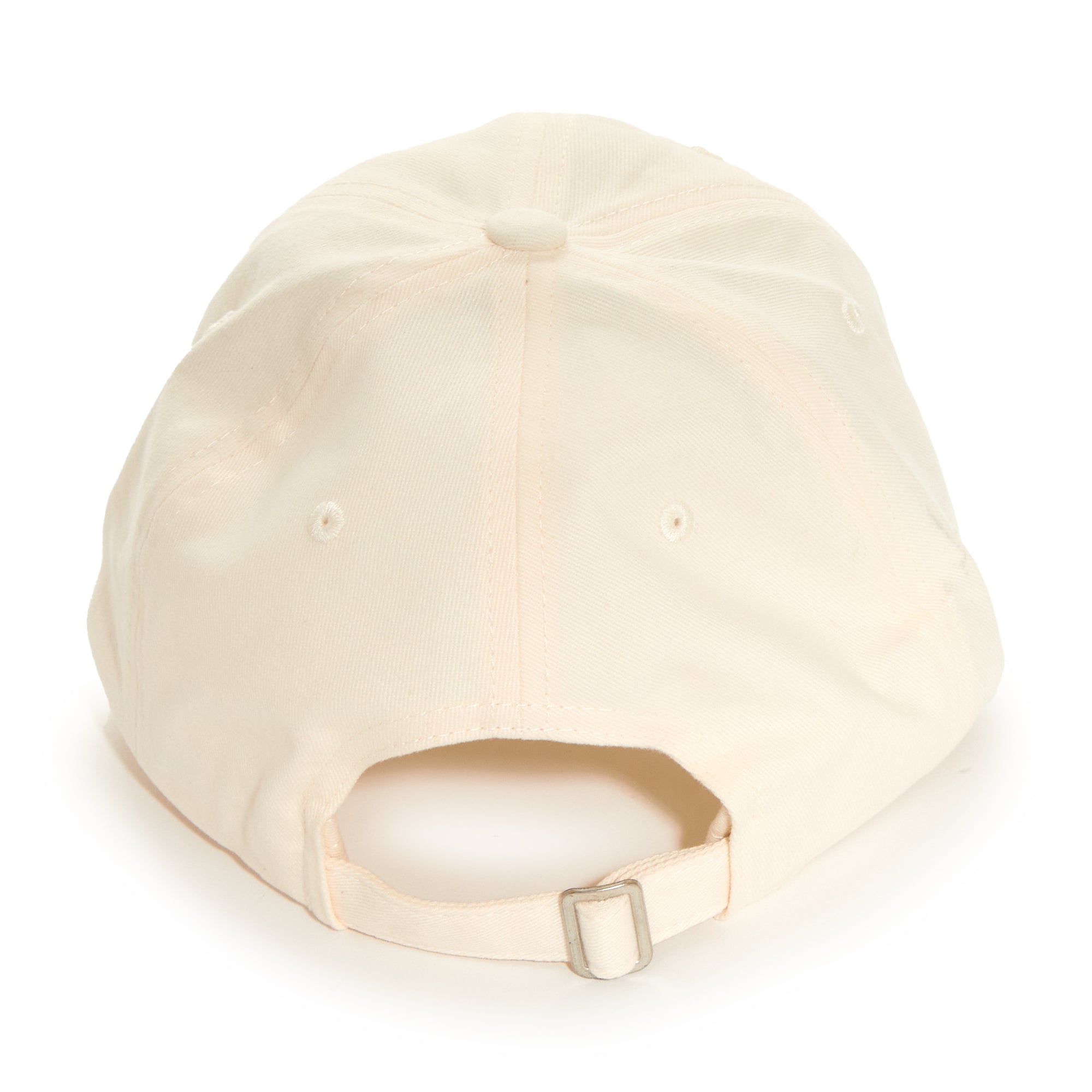 Side profile of adjustable hello kitty scrub cap showing strap back