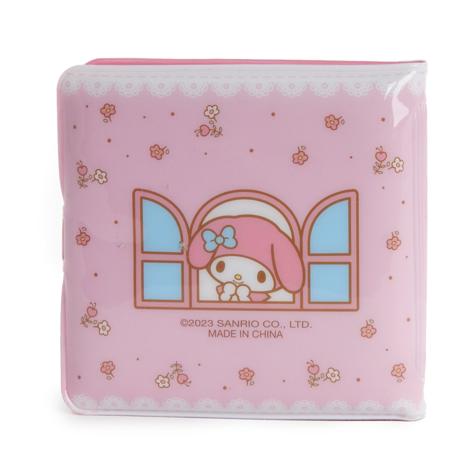 Close-up of snap closure detail on Sanrio wallet ideal for daily commuters