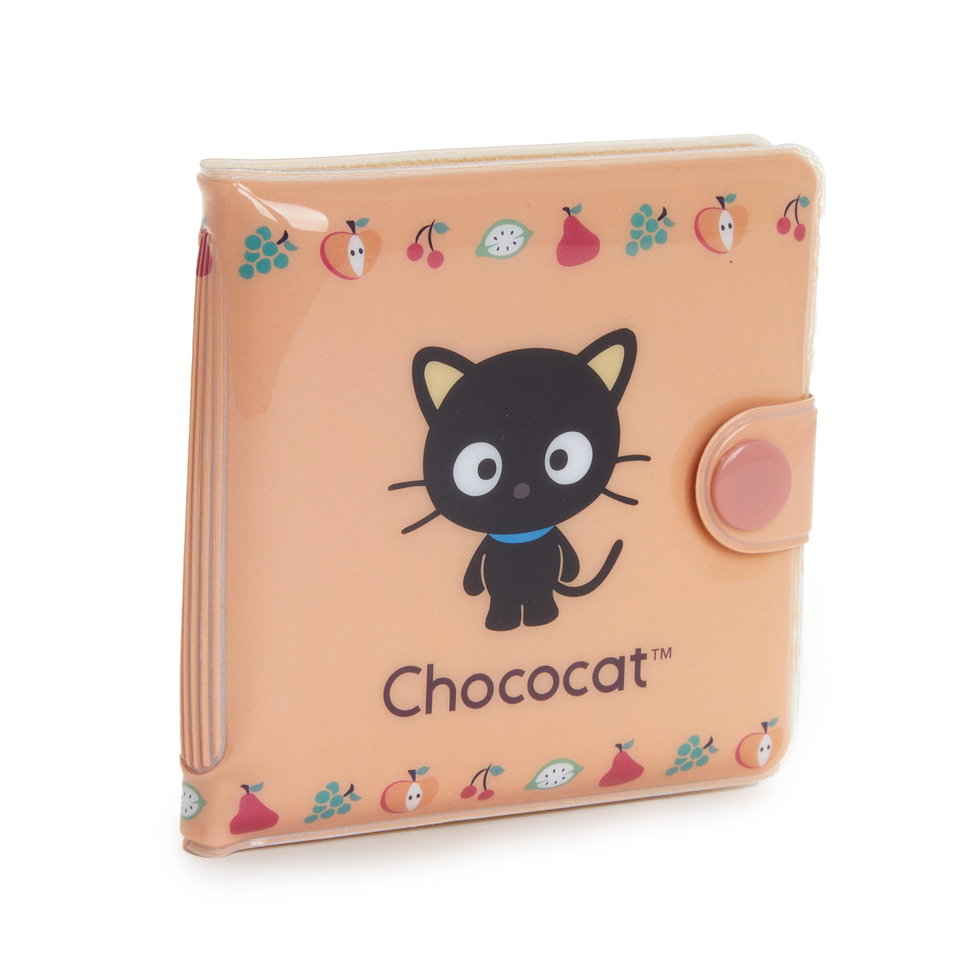Sanrio Chococat Vinyl Snap Wallet open, showing card pockets and coin purse