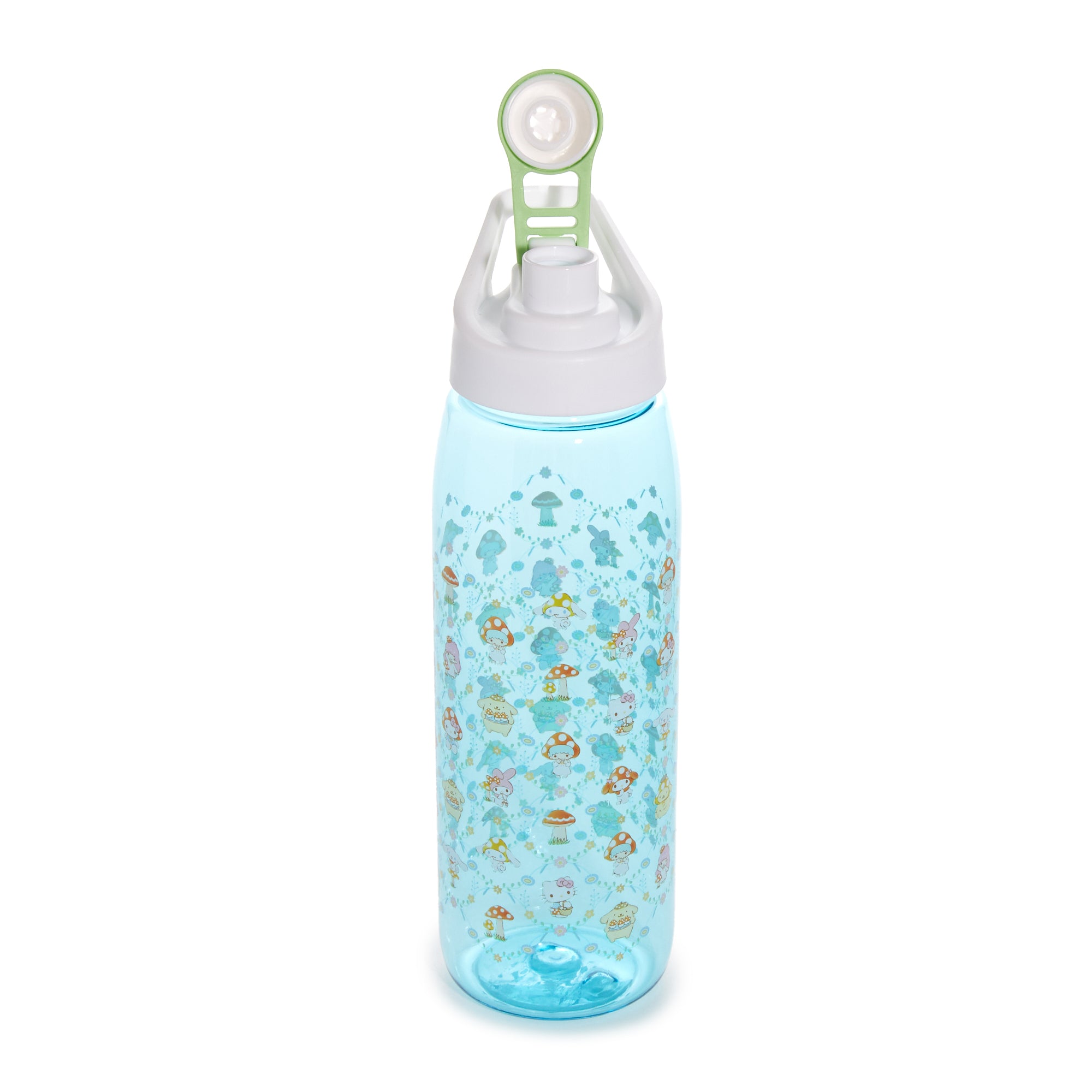 Lifestyle photo of 28oz Hello Kitty stainless steel water bottle used outdoors