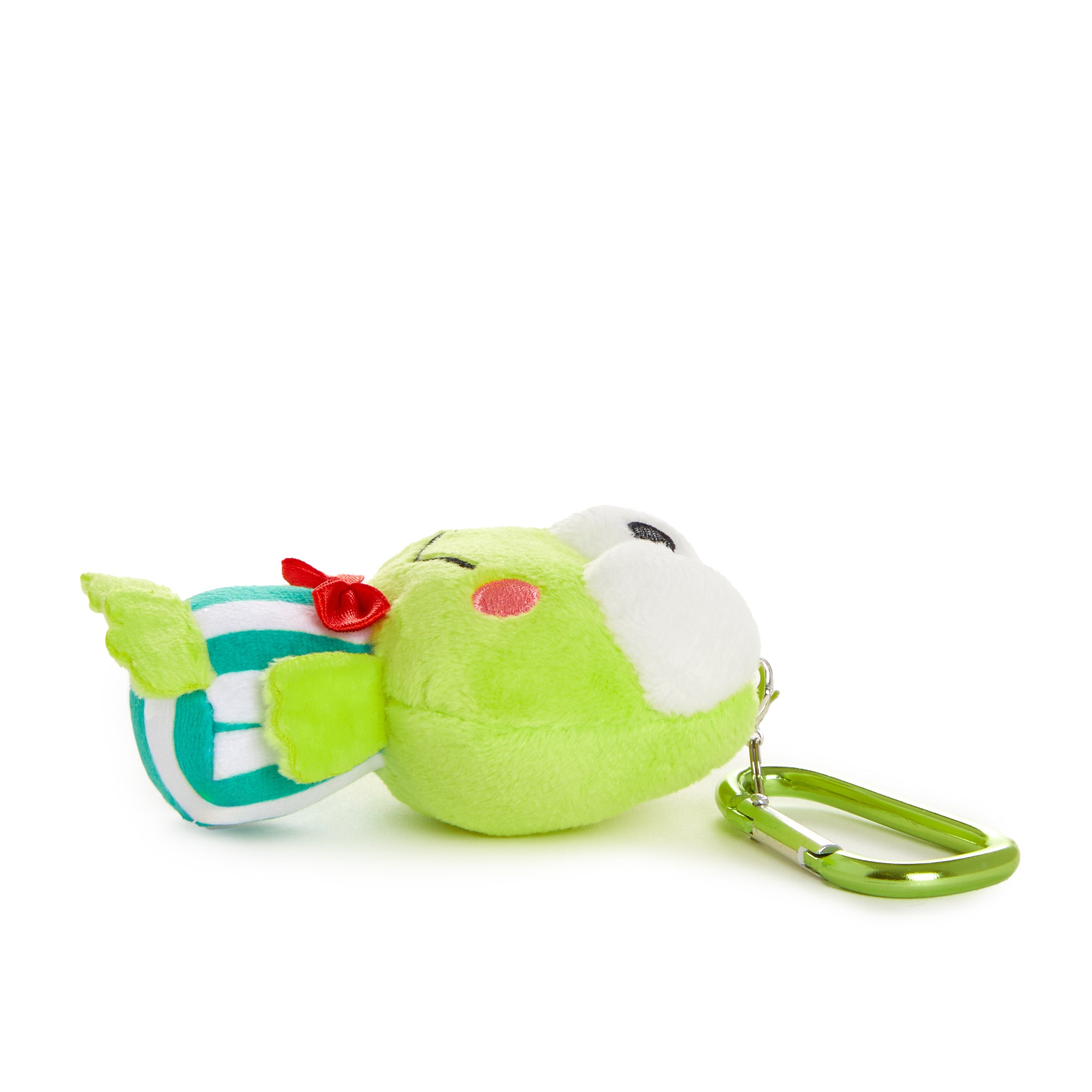 Close-up of adorable Keroppi plush doll
