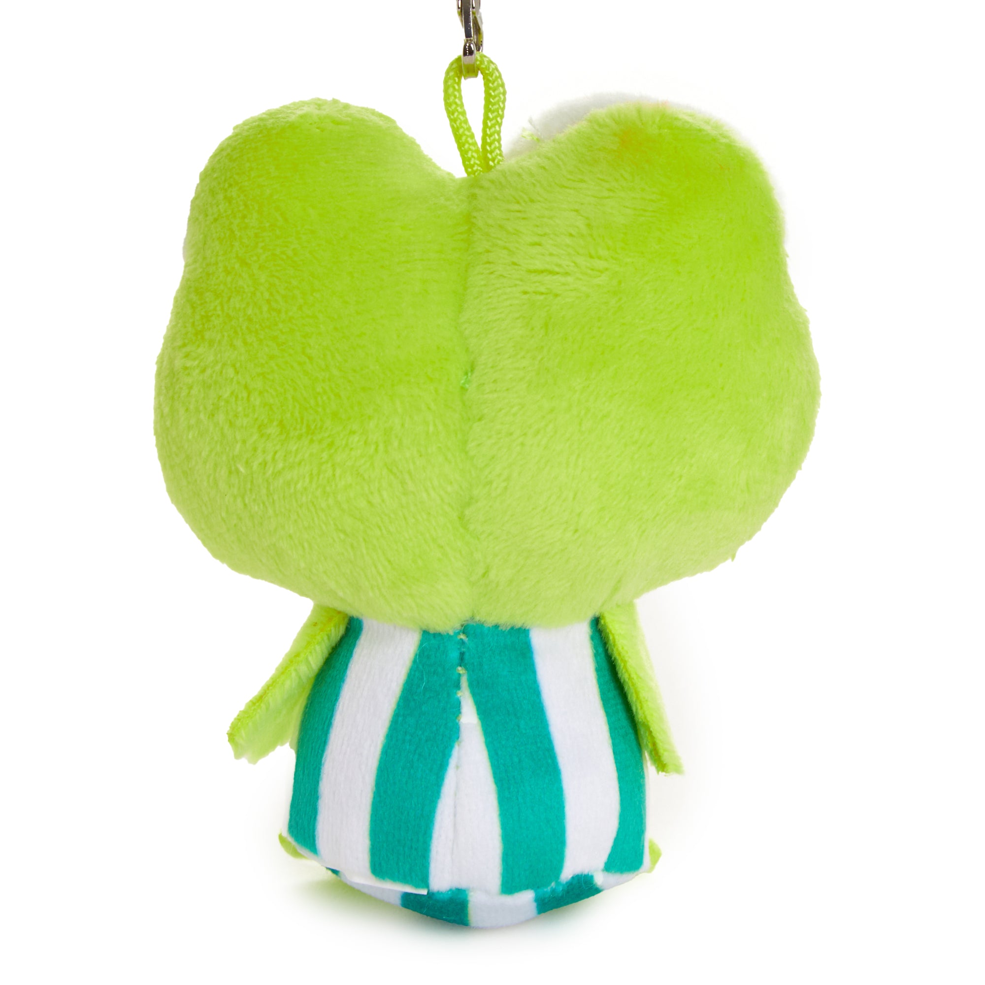 Giant Keroppi plush displayed on a shelf